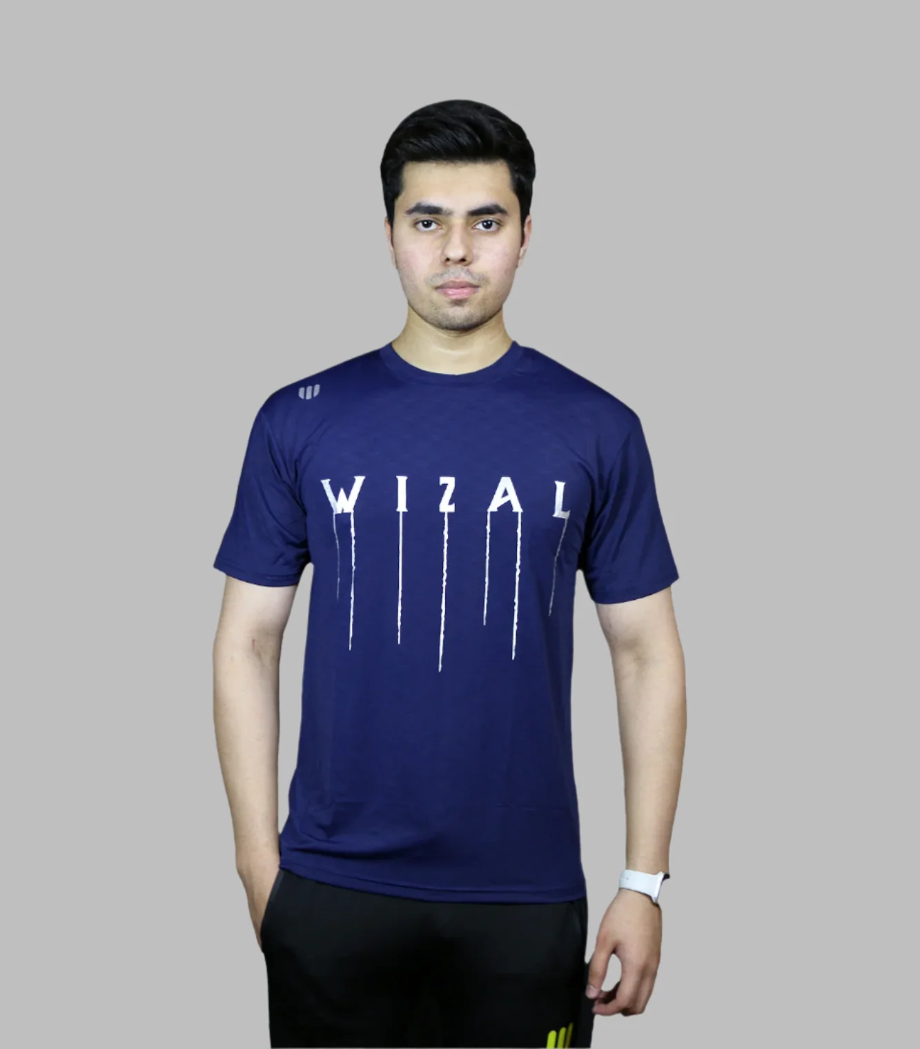 t shirt half sleeves wizal navy blue 7014