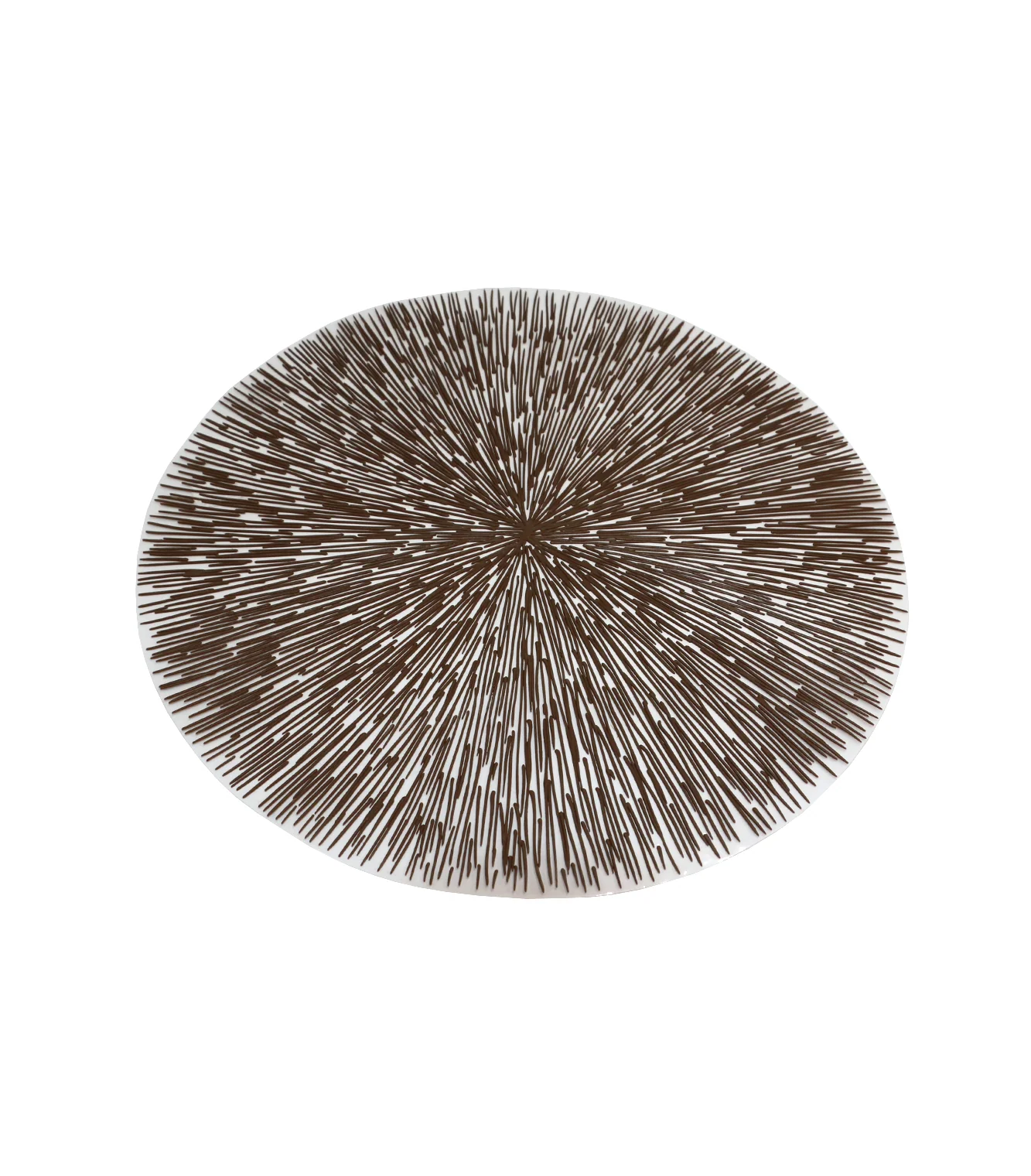 table mat 1pc round brown china - Image 2
