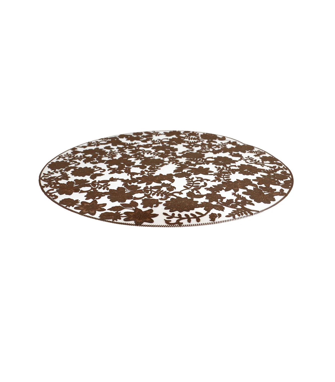 table mat 1pc round brown 1023-27 china 09-23