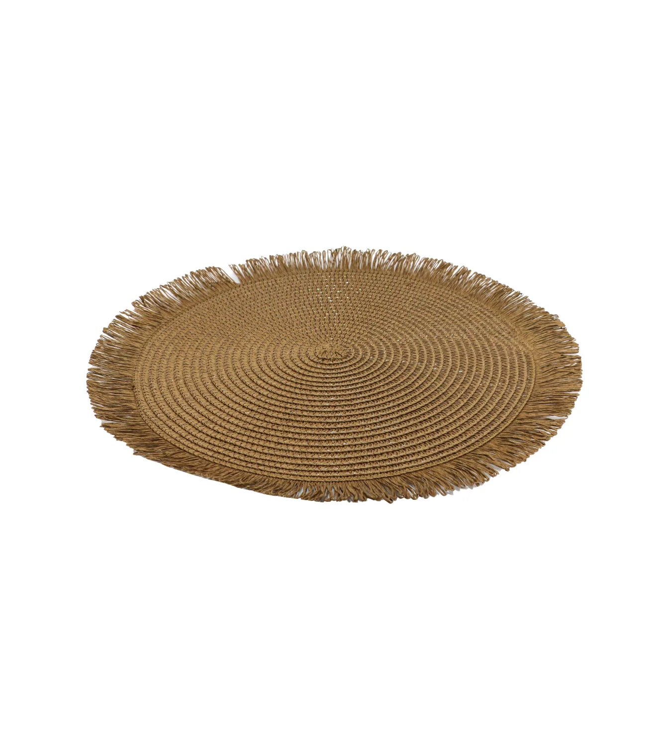 table mat 1pc round brown china - Image 2