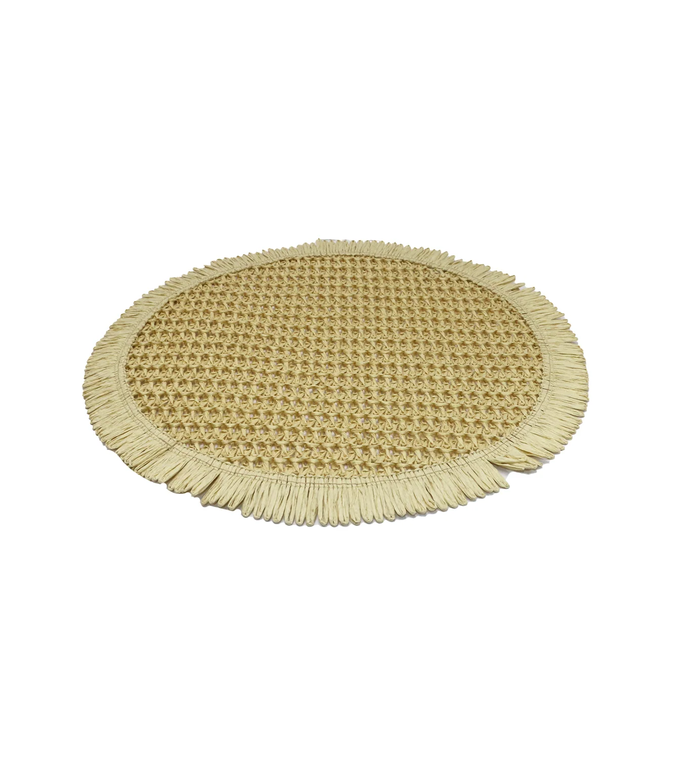 table mat 1pc round off white china d558 - Image 2