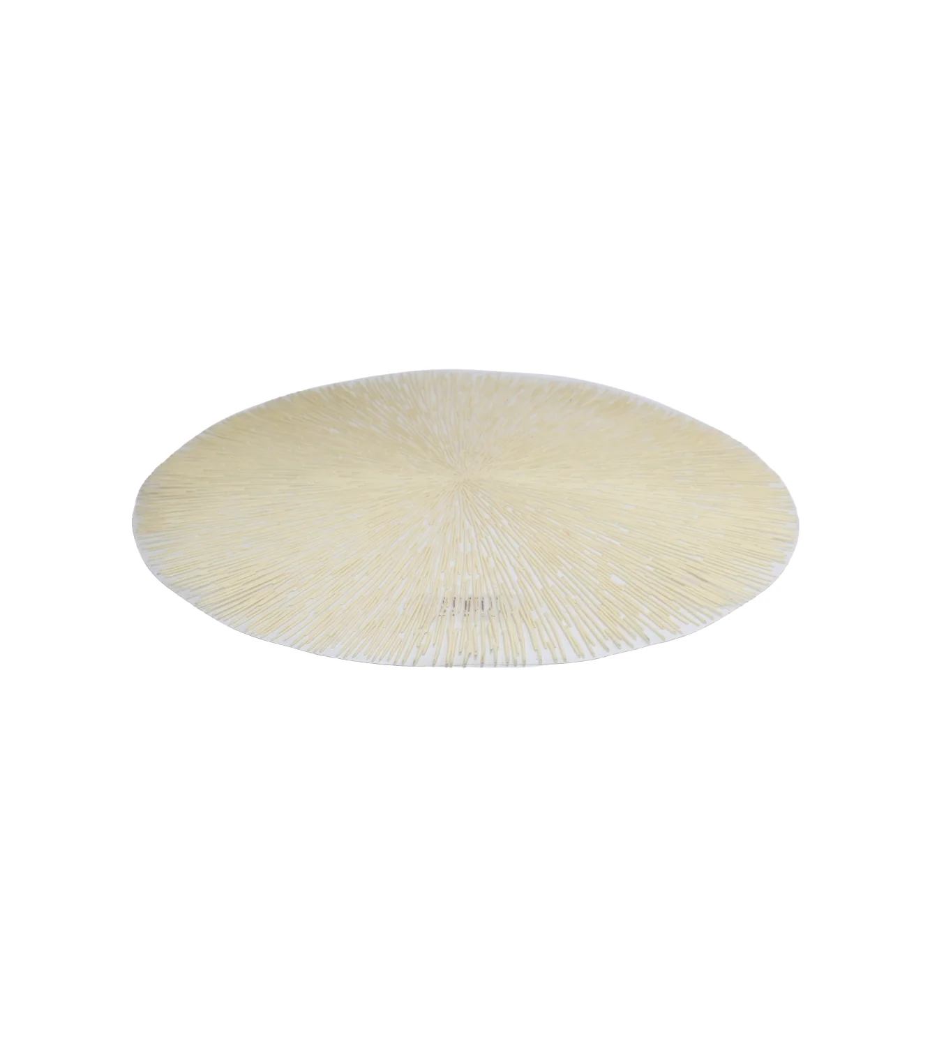 table mat 1pc round off white china - Image 2