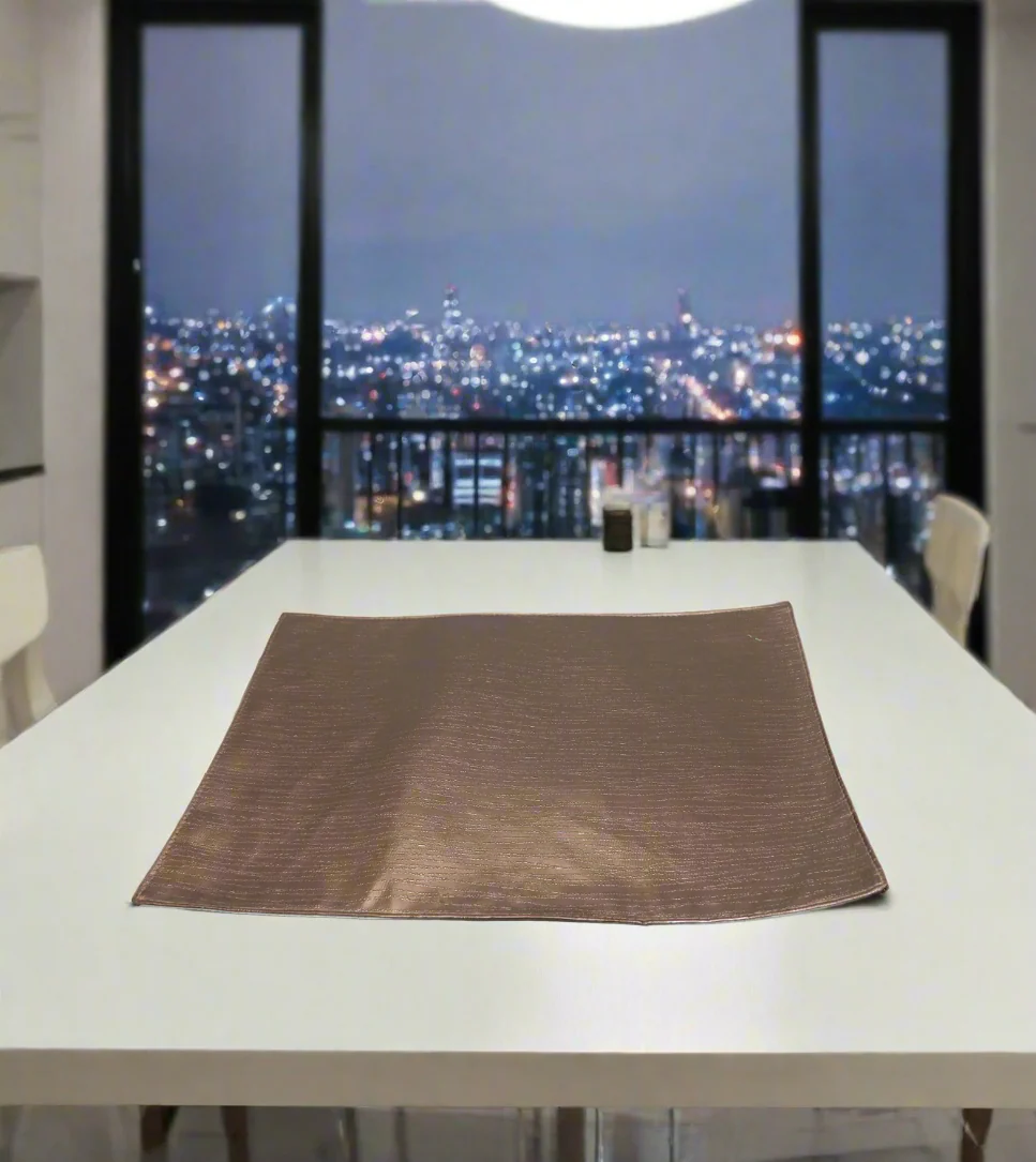 table mat leather 33x45 brown lining