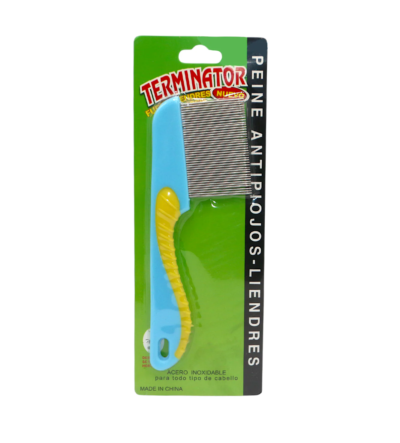 terminator lice comb handle large steel china jyd-27168-64 - Image 2