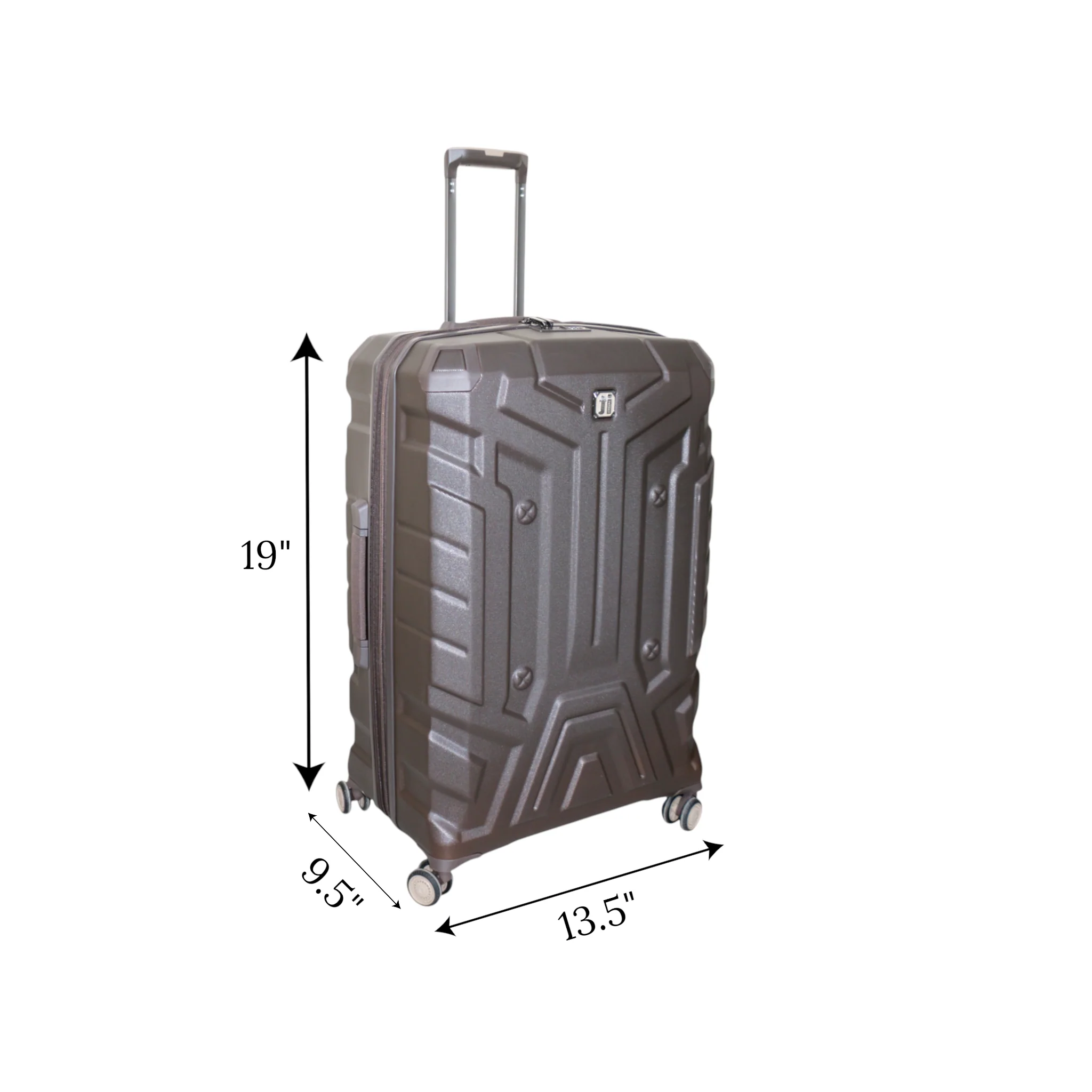 travel bag 19" hard coffee china 3146 - Image 2