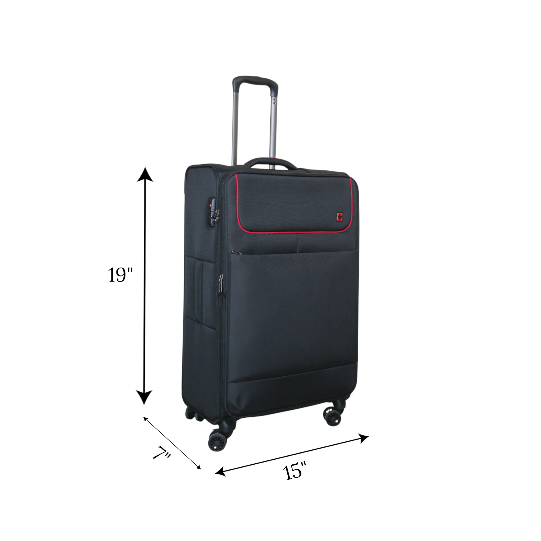 travel bag 20" black china 24357 - Image 2