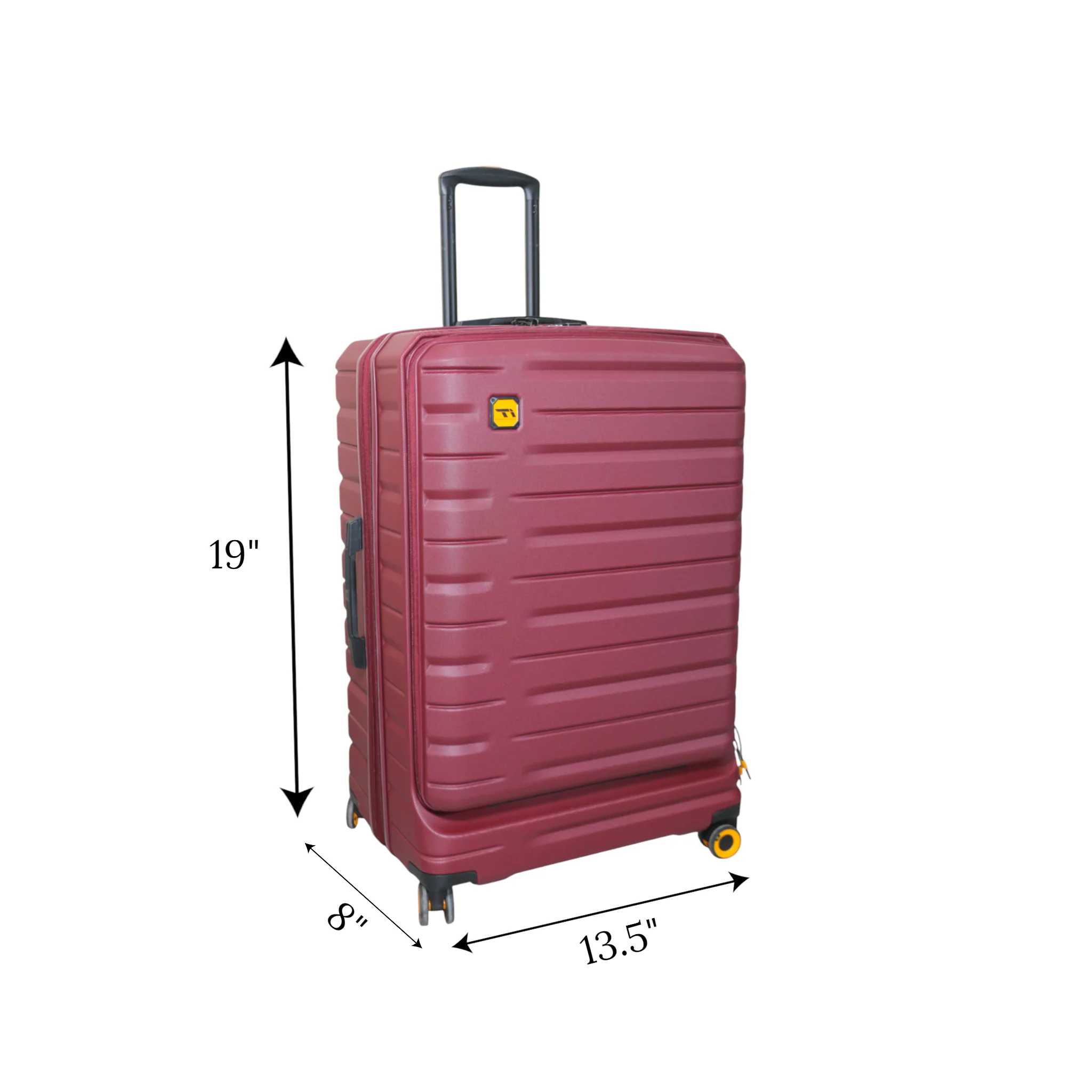 travel bag 20" hard maroon china 33251 - Image 2