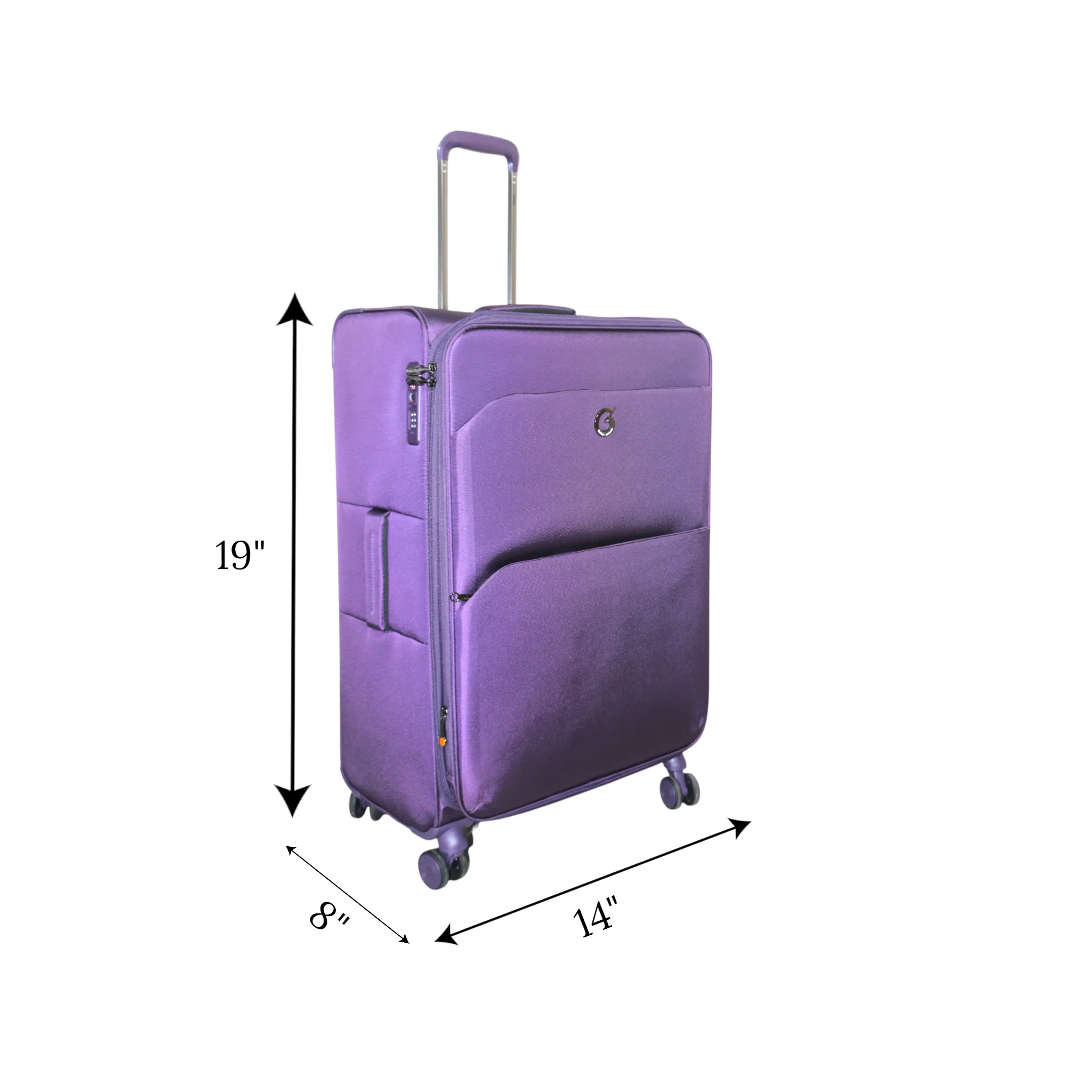 travel bag 20" purple china 3007 - Image 2