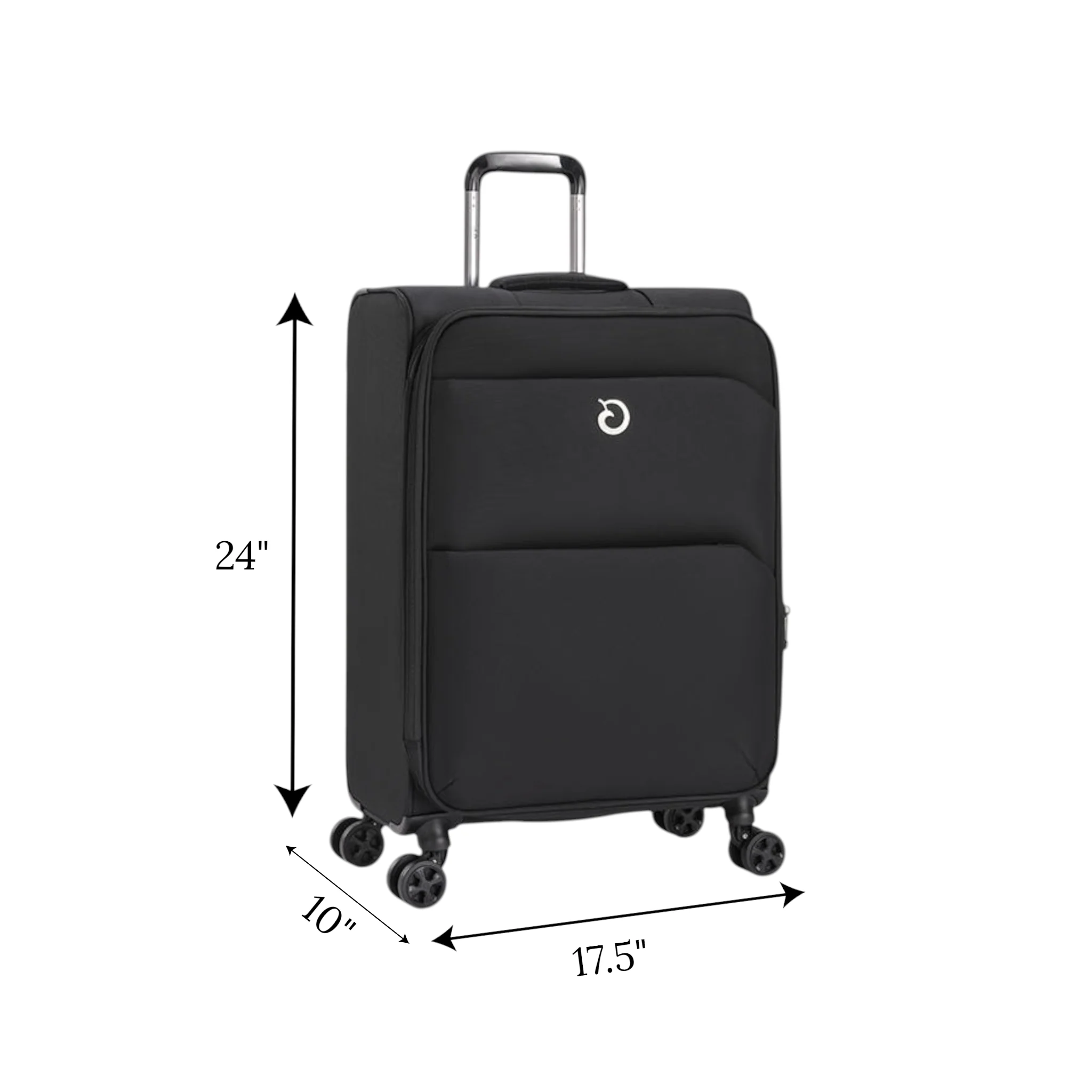 travel bag 24" black china 3007 - Image 2
