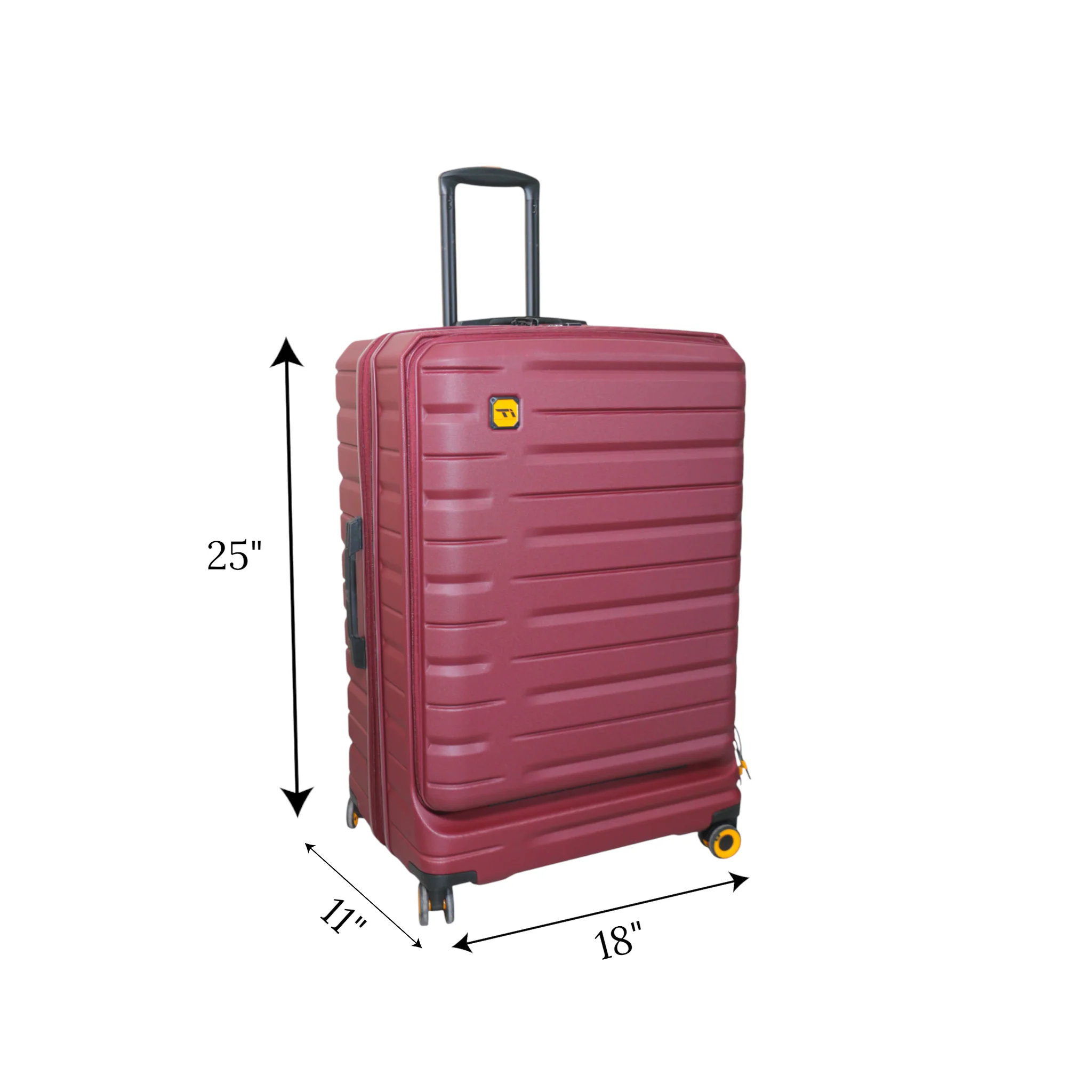 travel bag 25" hard maroon china 33251 - Image 2