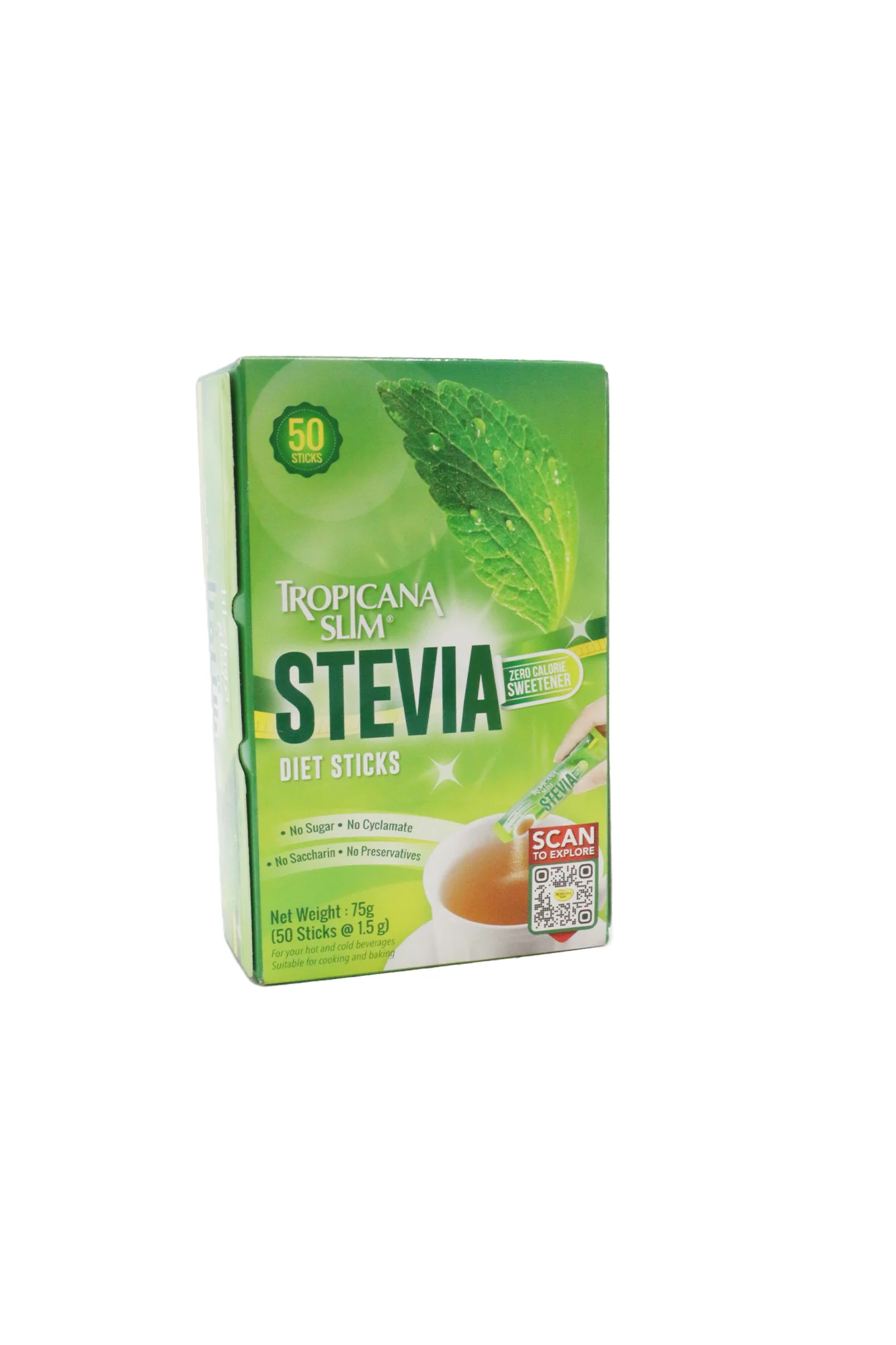 tropicana slim stevia diet sweetener 50sticks 75g indonesia