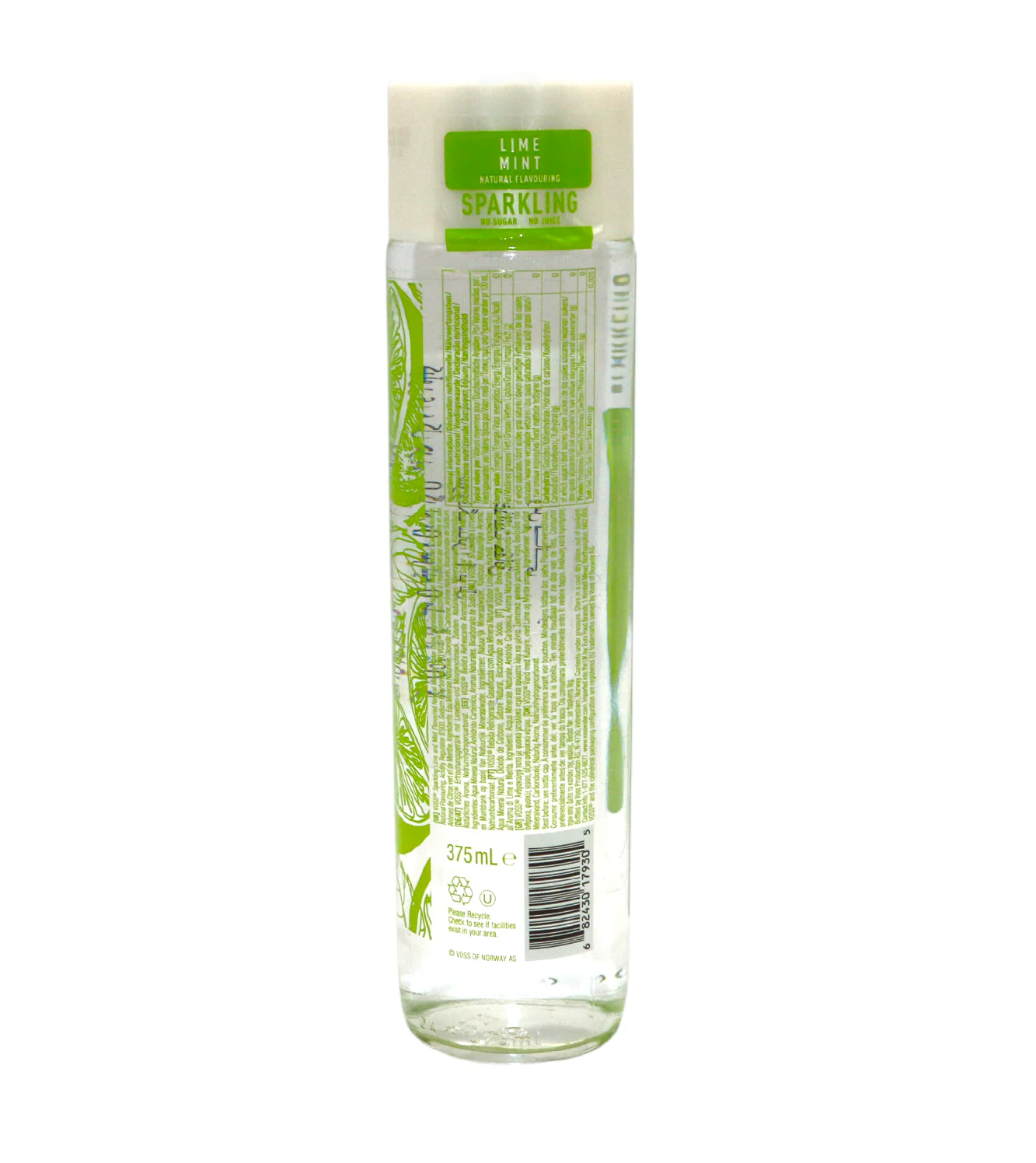 voss mineral water lime mint 375ml norway - Image 2