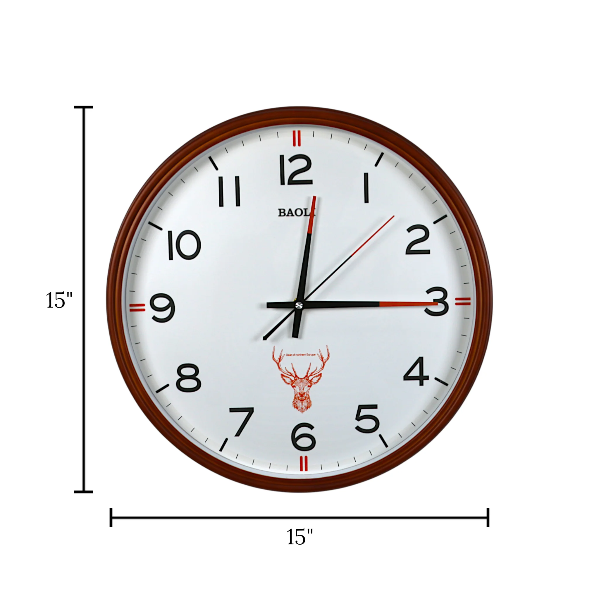 wall clock alder white china 15"x15" - Image 2