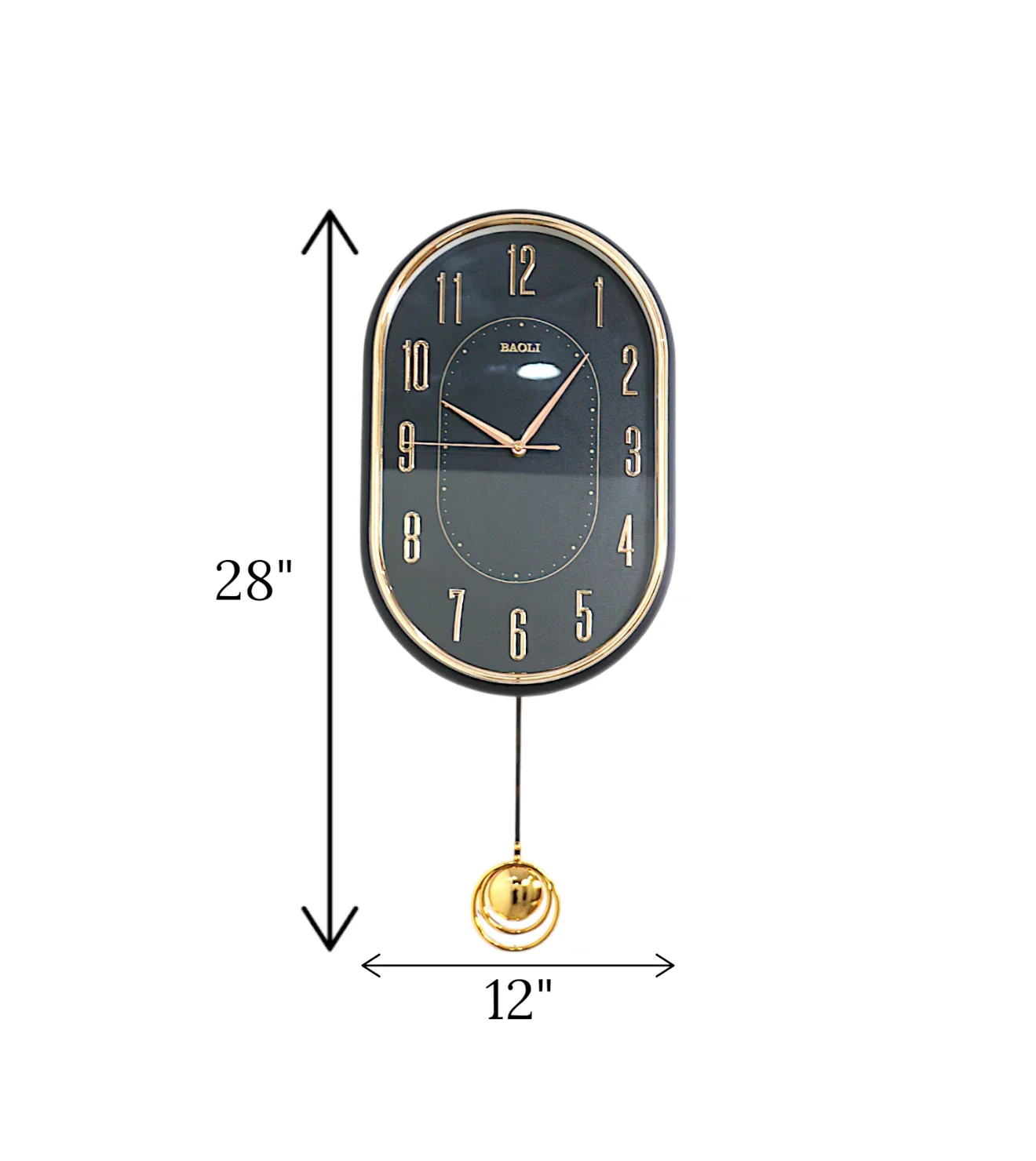 wall clock black china - Image 2