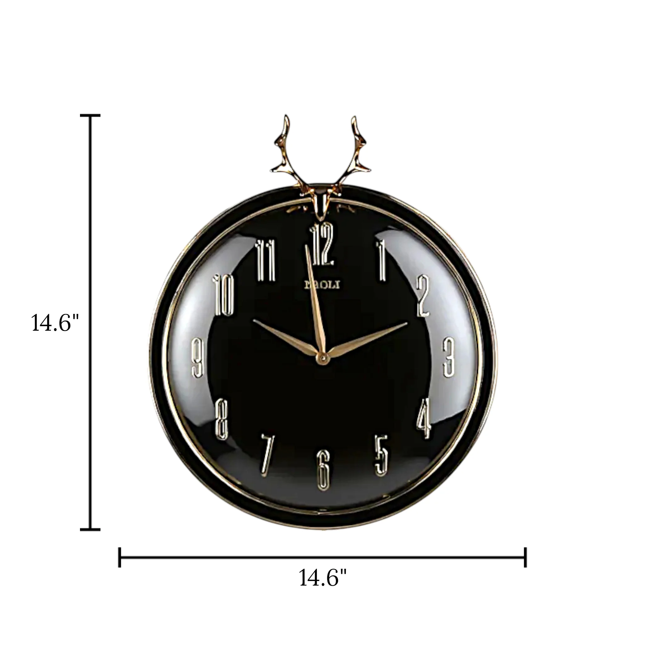wall clock black china 14.6"x14.6" - Image 2