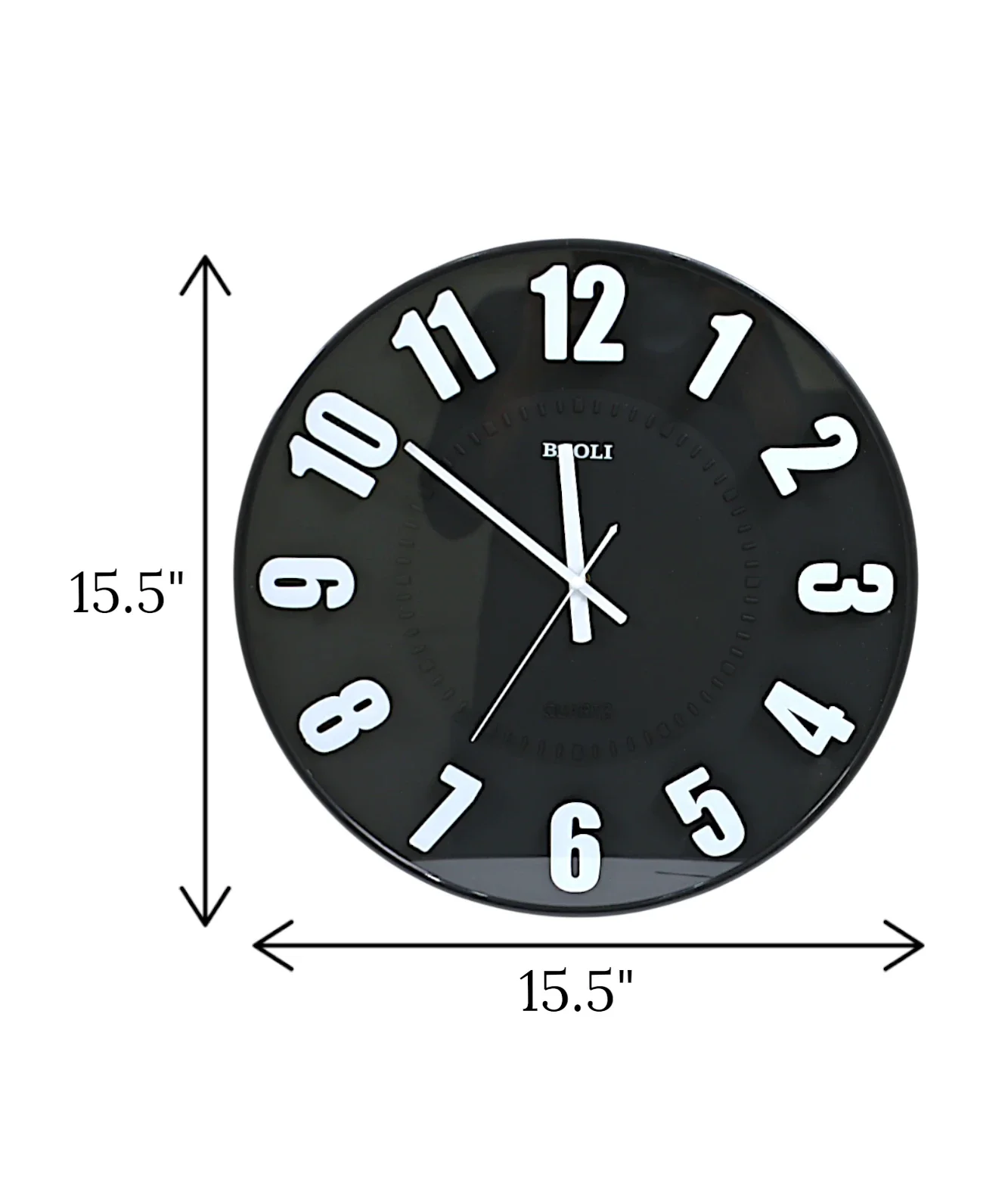wall clock black china "15.5x15.5" - Image 2