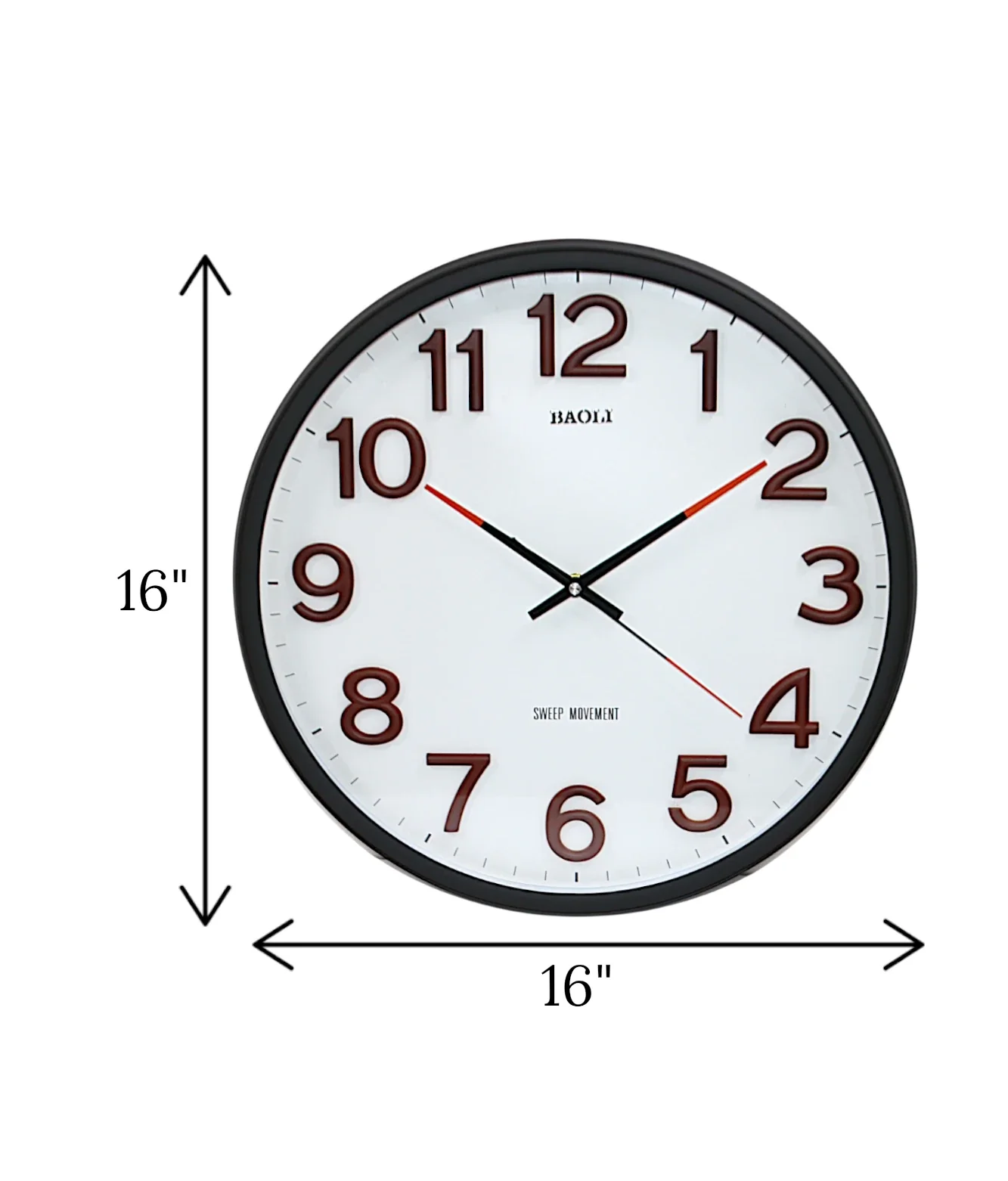wall clock black china "16x16" - Image 2