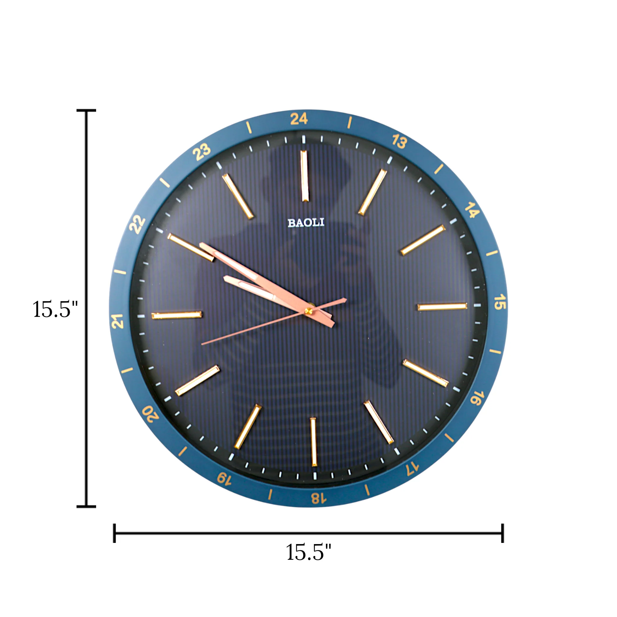 wall clock blue china 15.5"x15.5" - Image 2