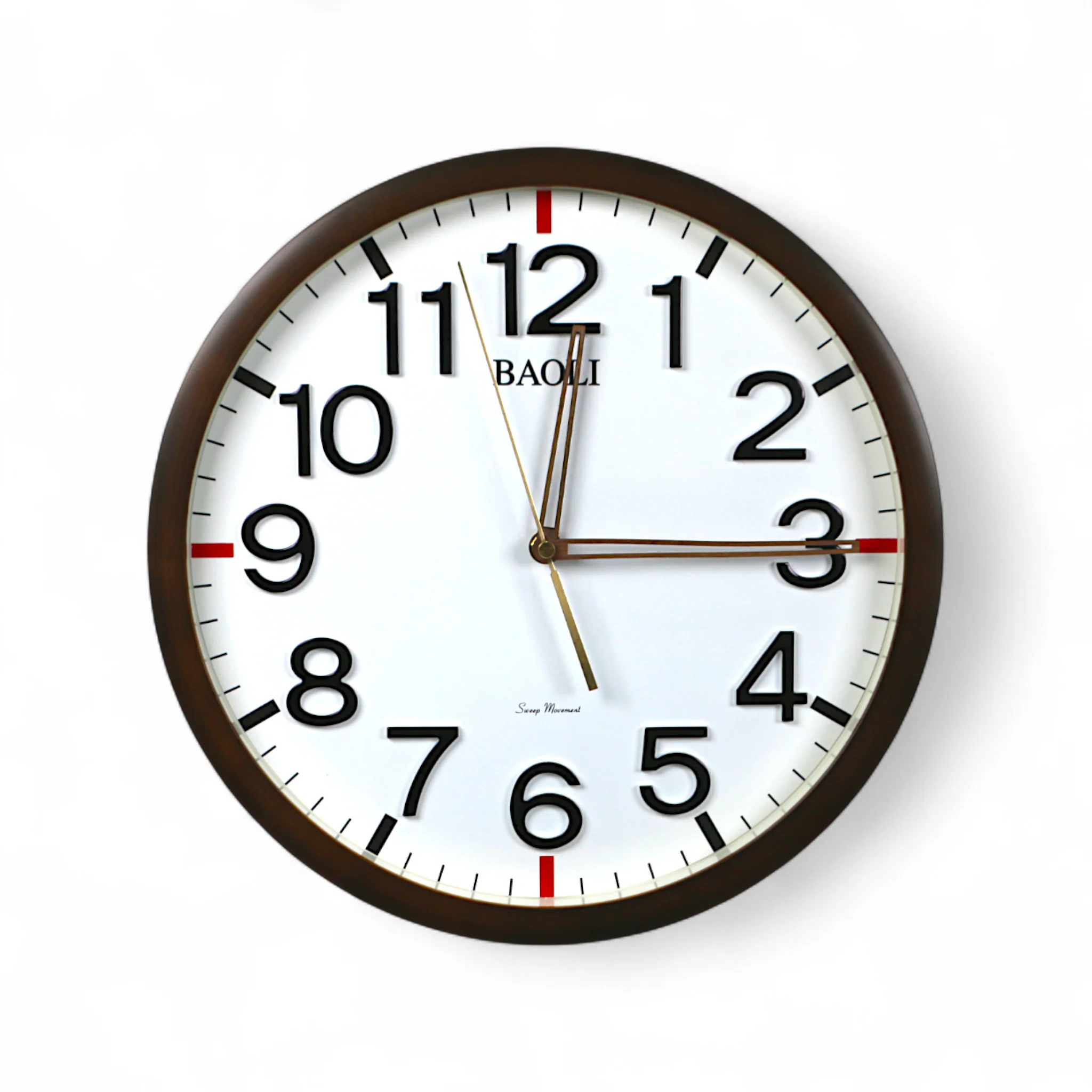 wall clock brown china 13"x13"