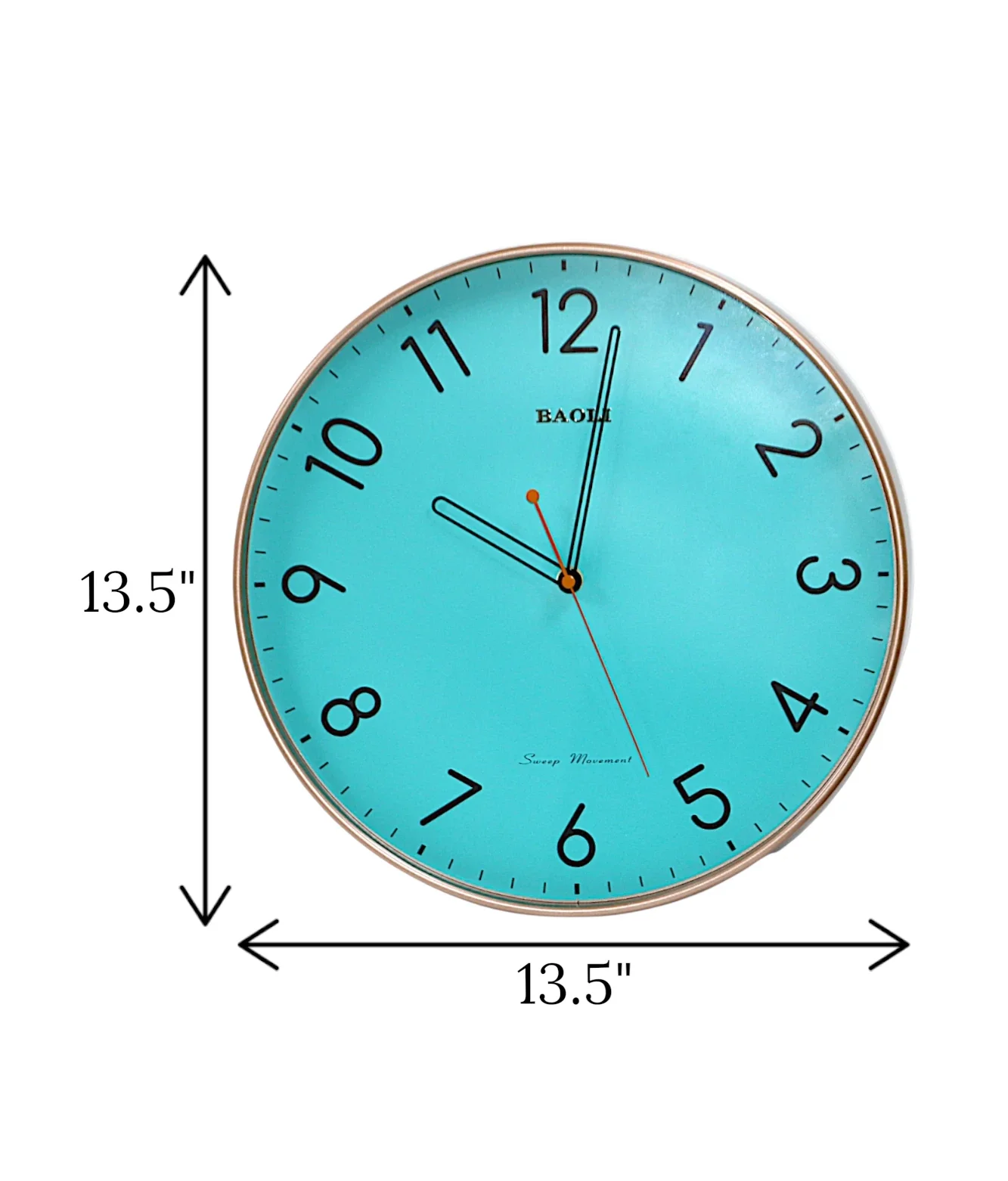 wall clock copper china (13.5x13.5) - Image 2
