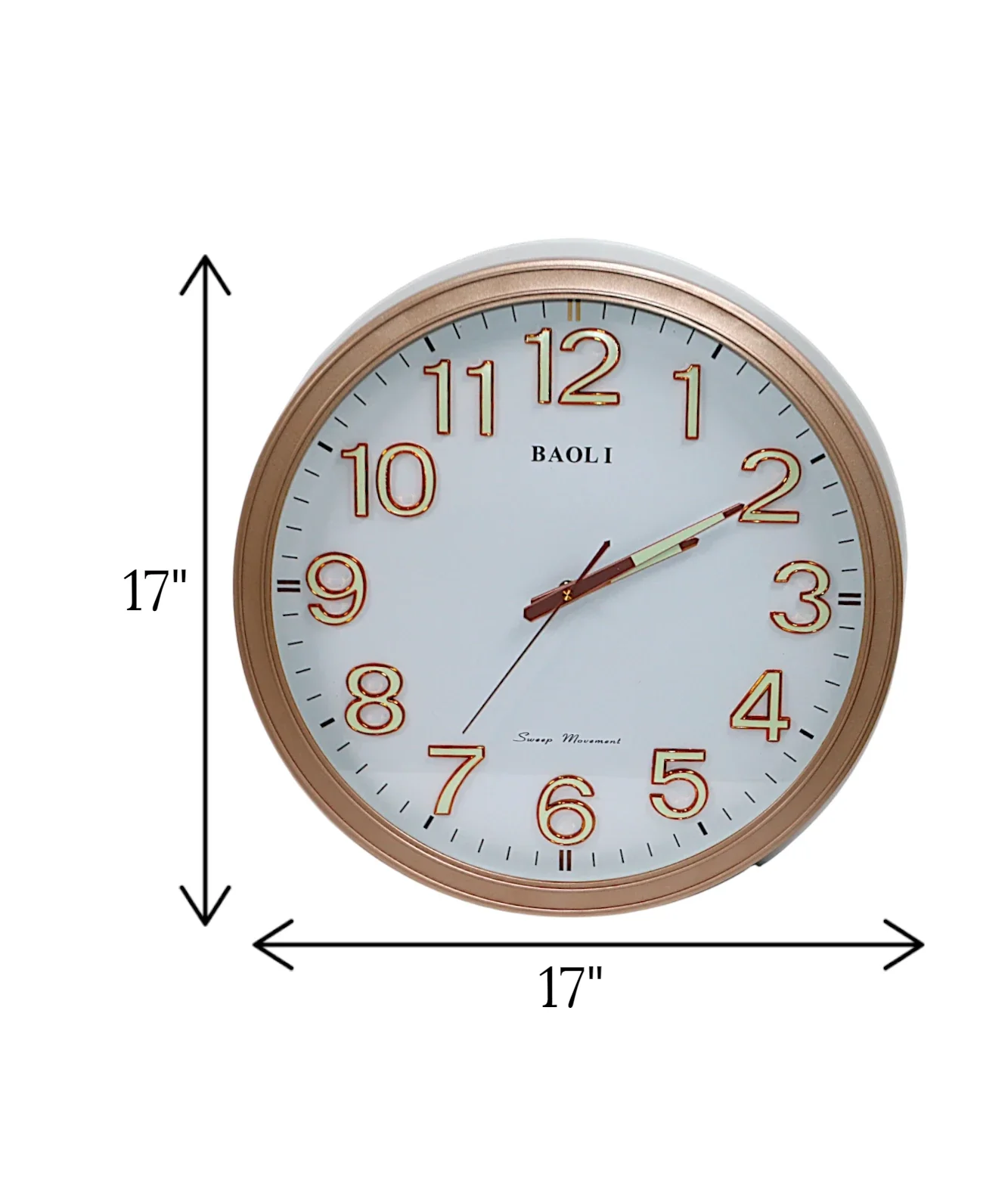 wall clock copper gold china "17x17" - Image 2