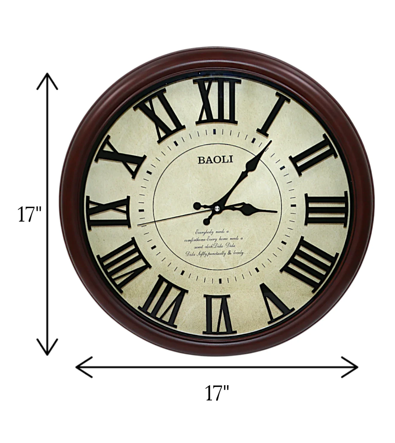 wall clock dark oak china - Image 2