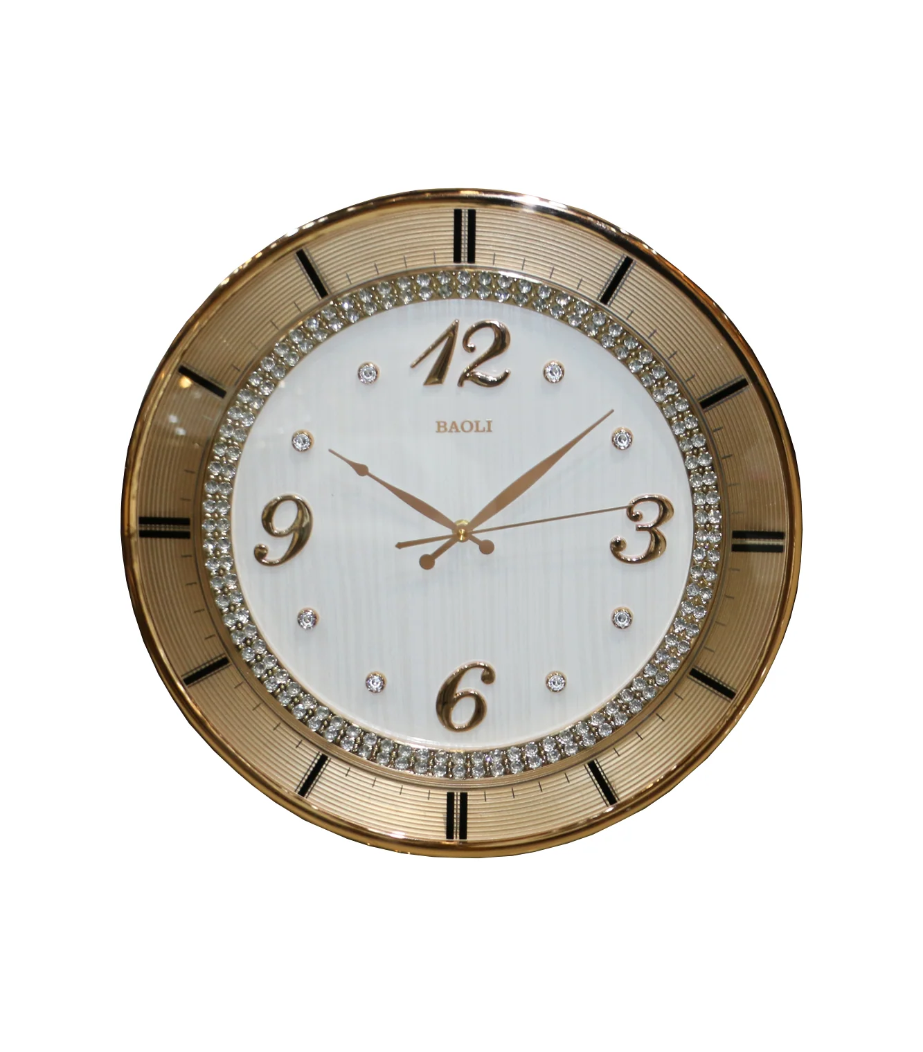 wall clock gold white china 17.5"x17.5" - Image 2