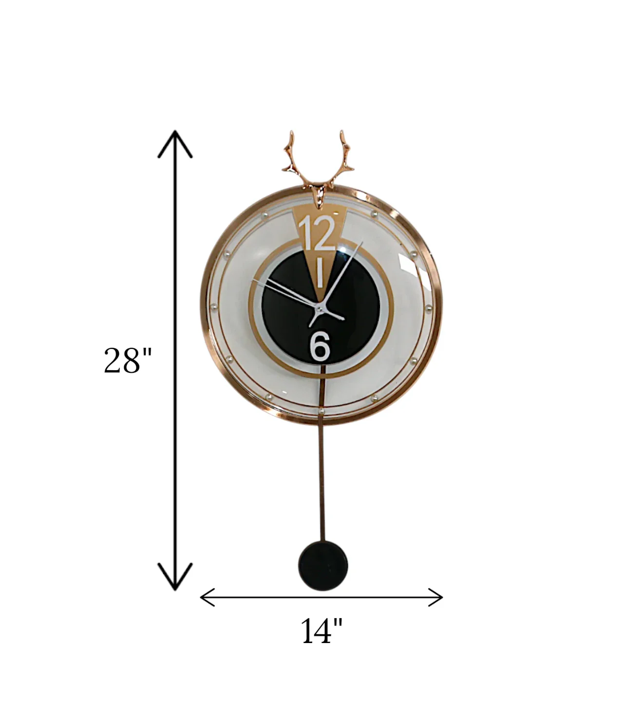wall clock golden pendulum china - Image 2