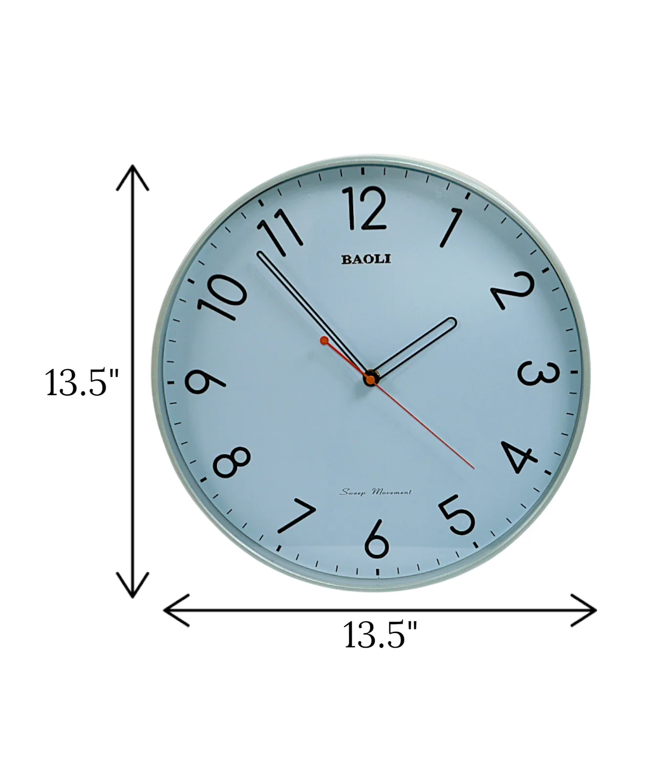 wall clock green china (13.5x13.5) - Image 2
