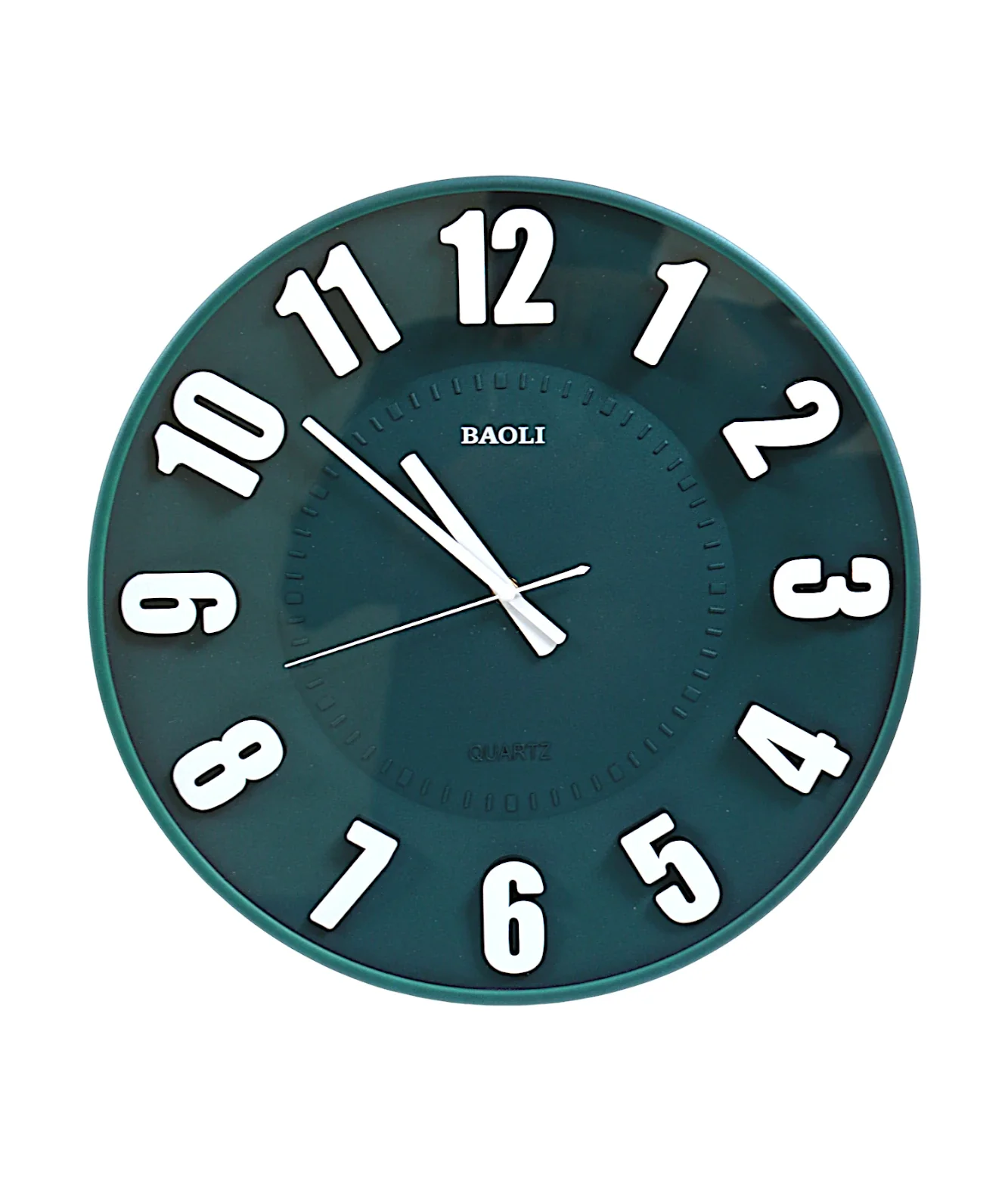 wall clock green china 15.5"