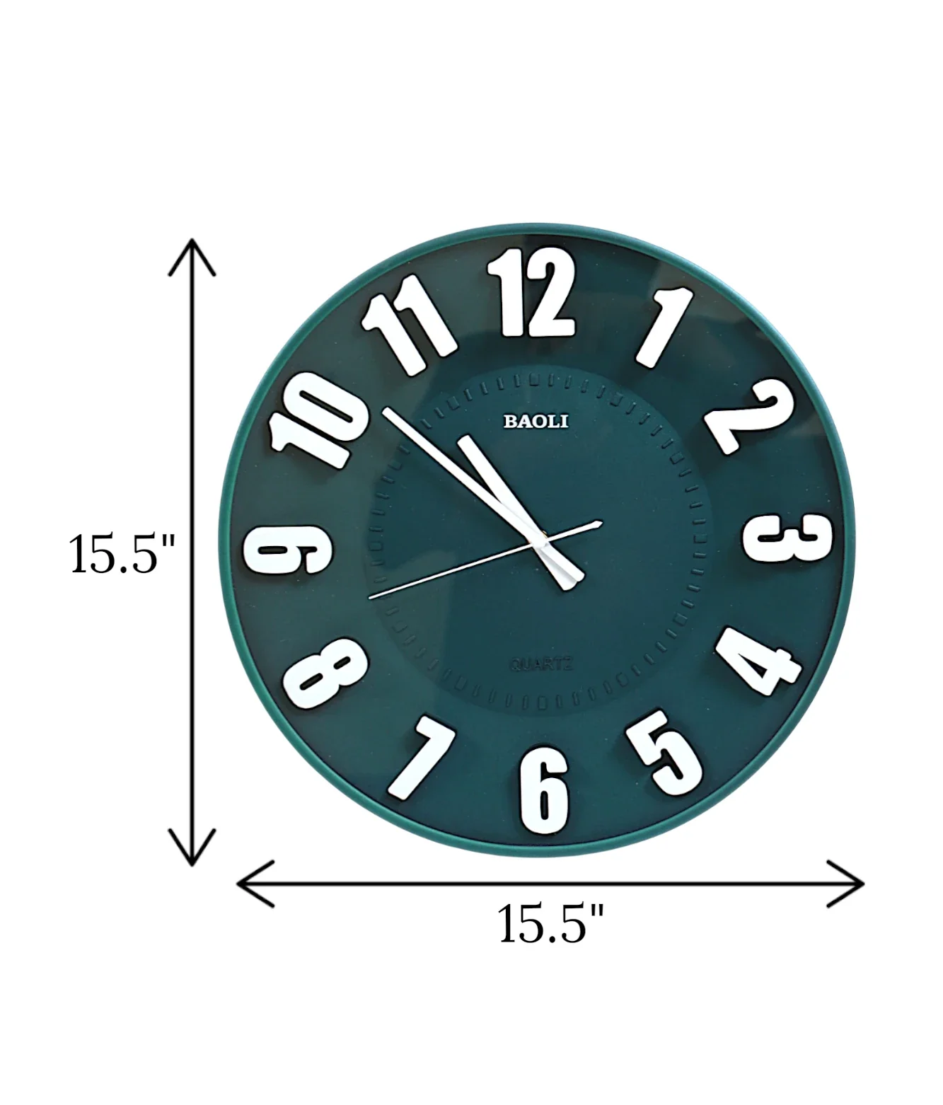 wall clock green china 15.5" - Image 2