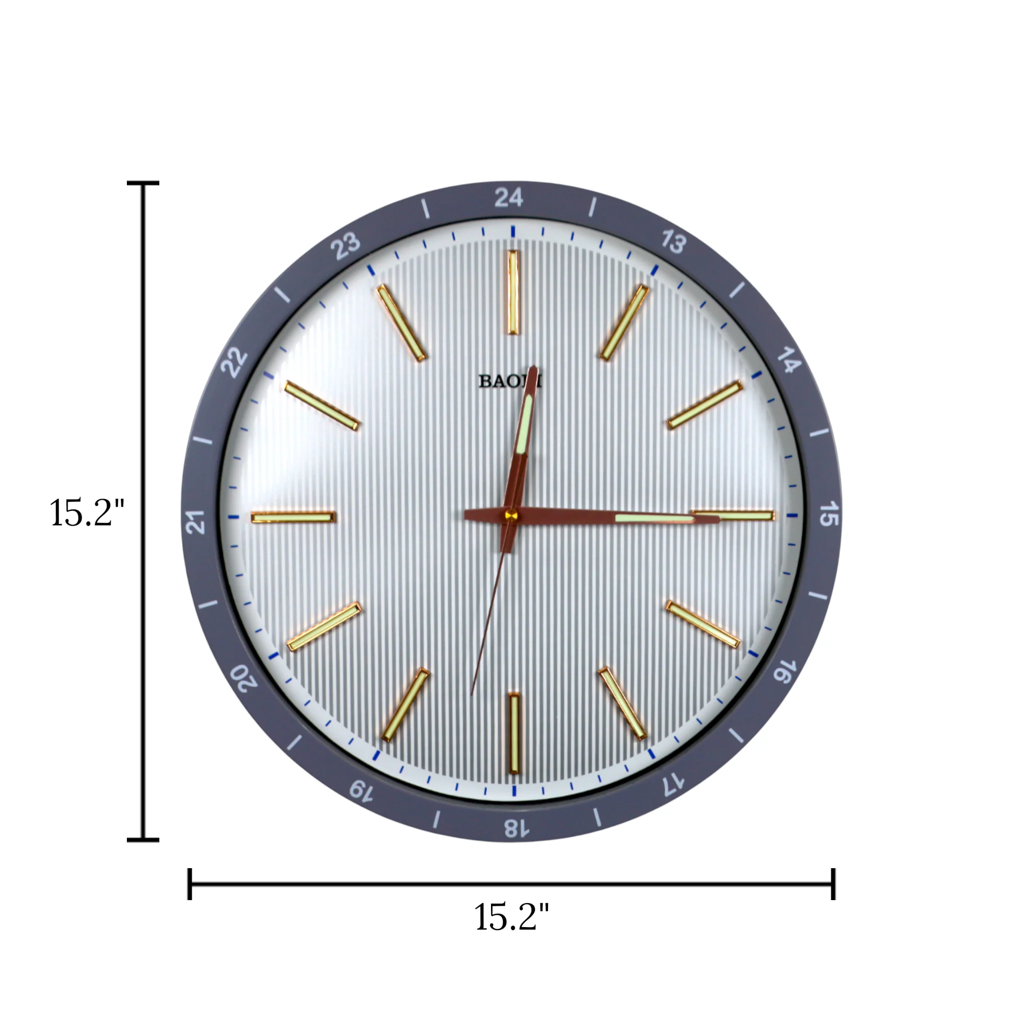 wall clock grey china 15.2"x15.2" - Image 2