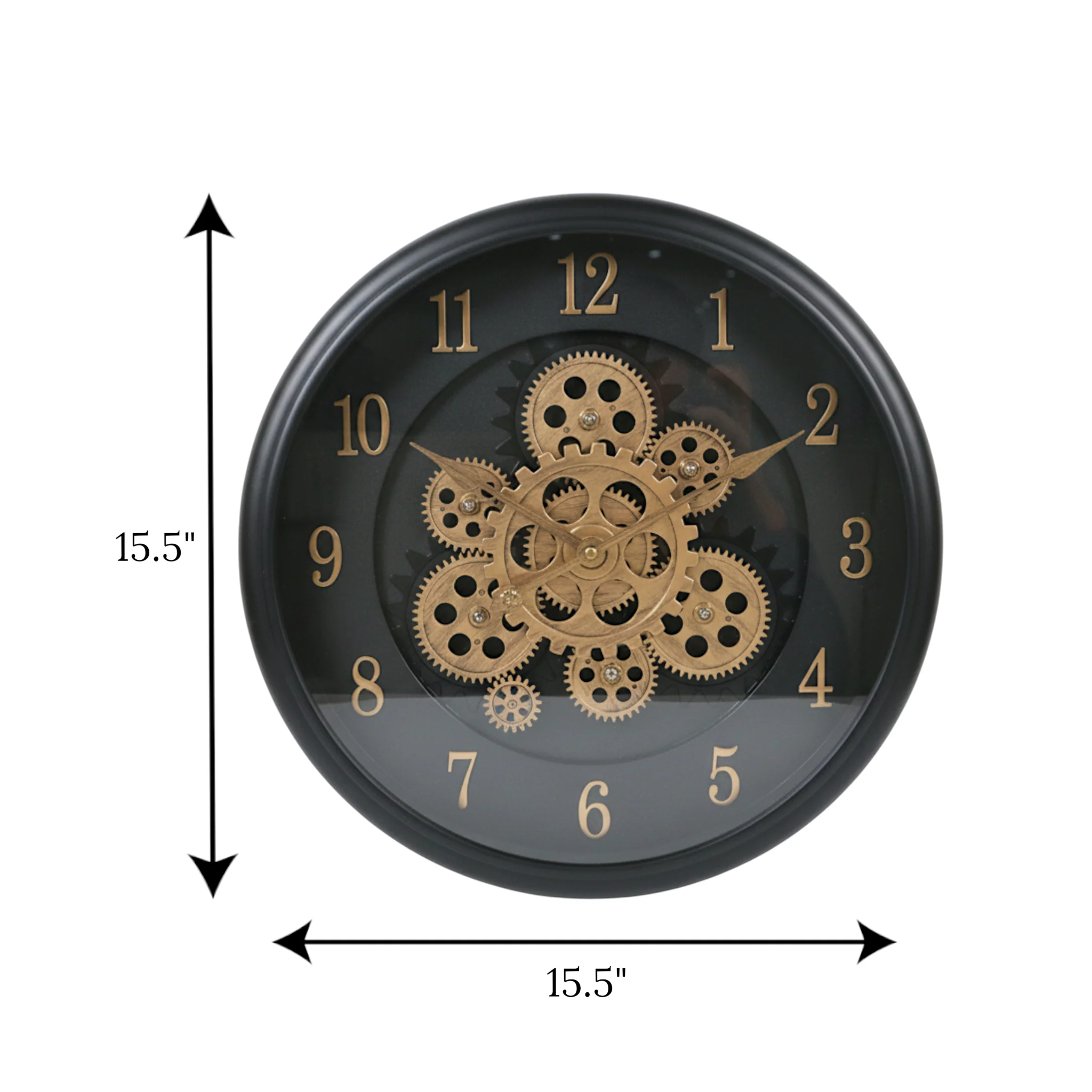 wall clock moving gear black 15''x15" china - Image 2