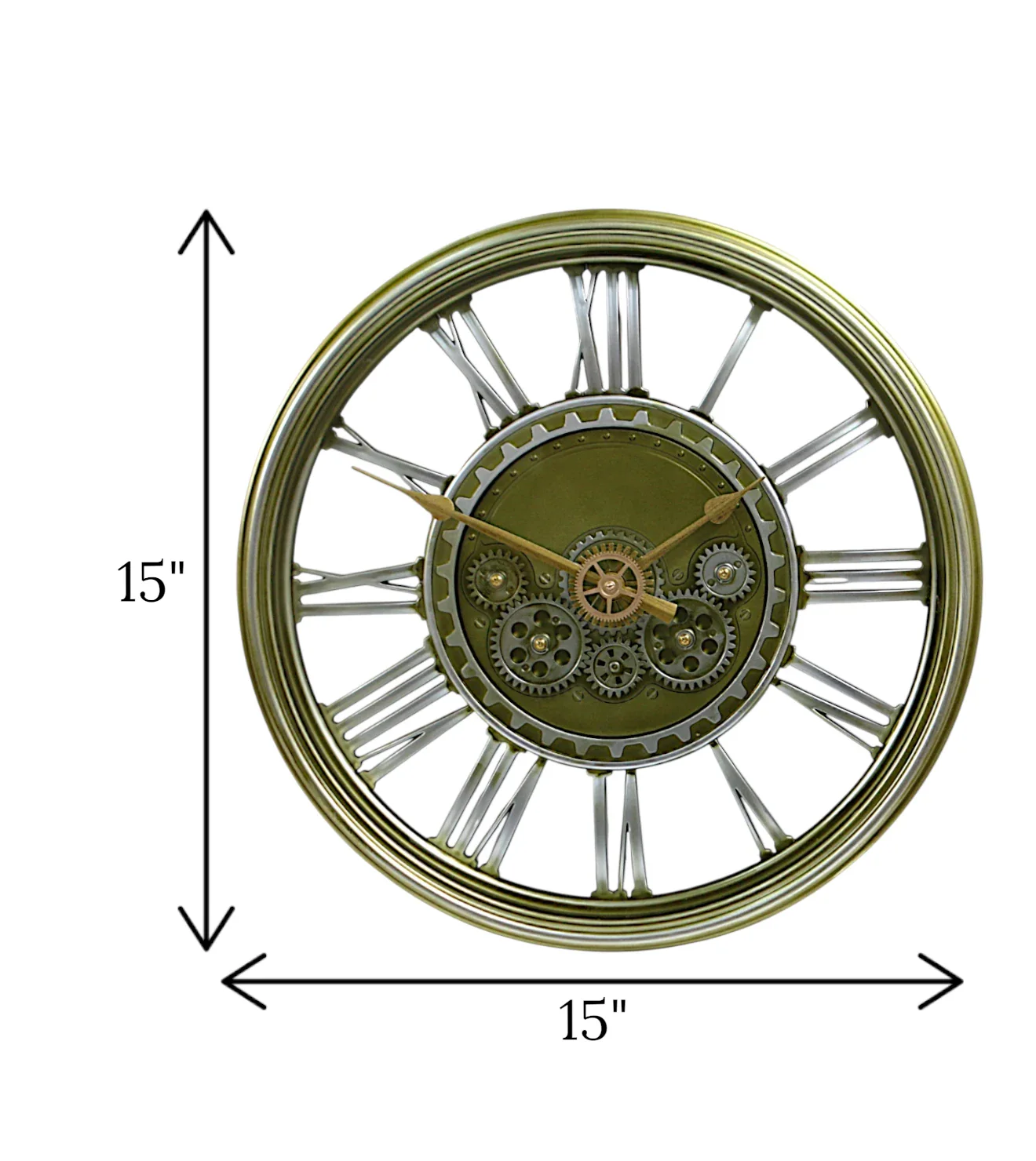 wall clock moving gear bronze china - Image 2