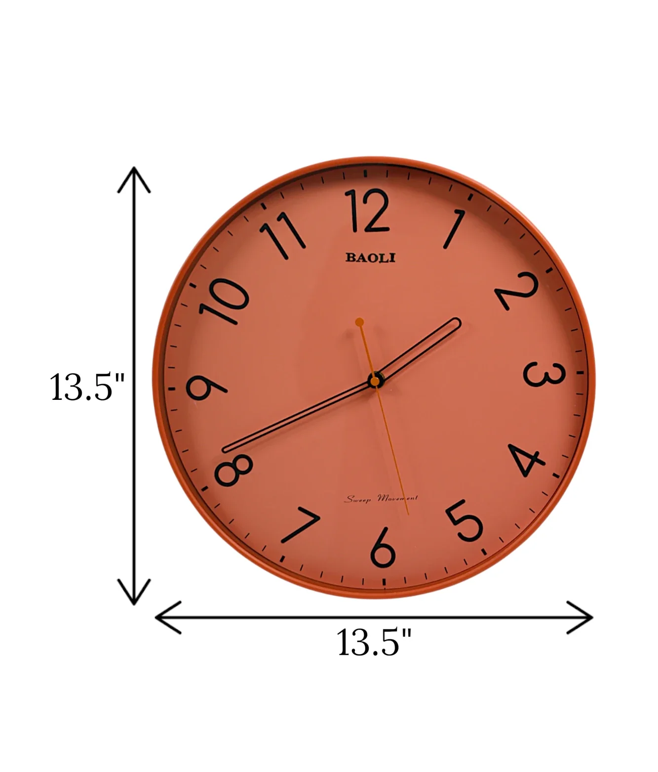 wall clock orange china (13.5x13.5) - Image 2