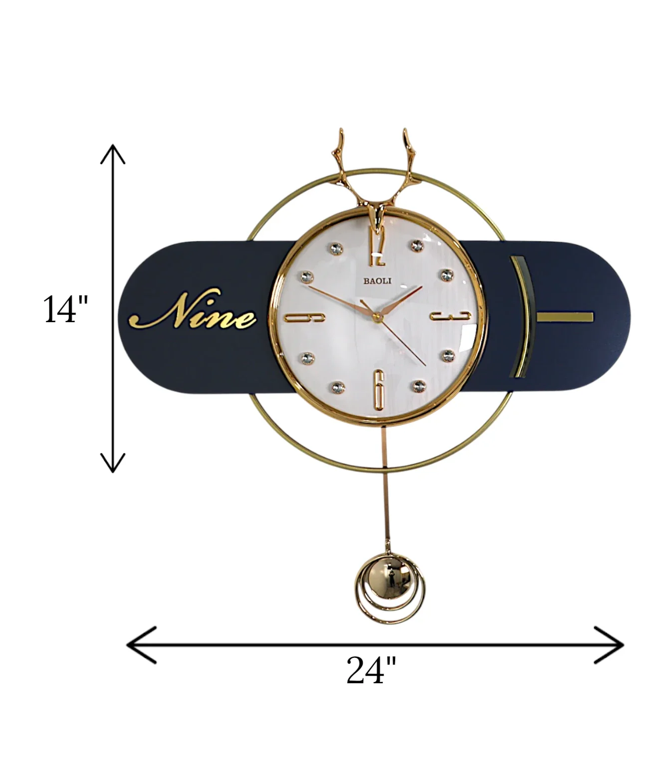 wall clock pendulum & deer china - Image 2
