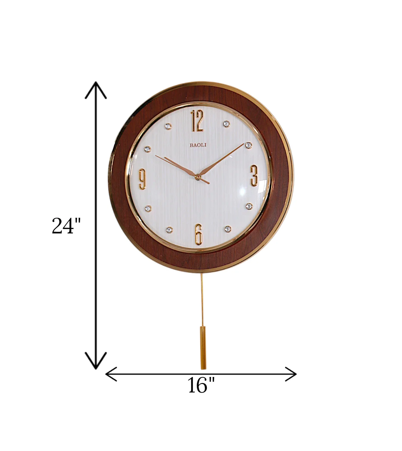 wall clock pendulum white china - Image 2