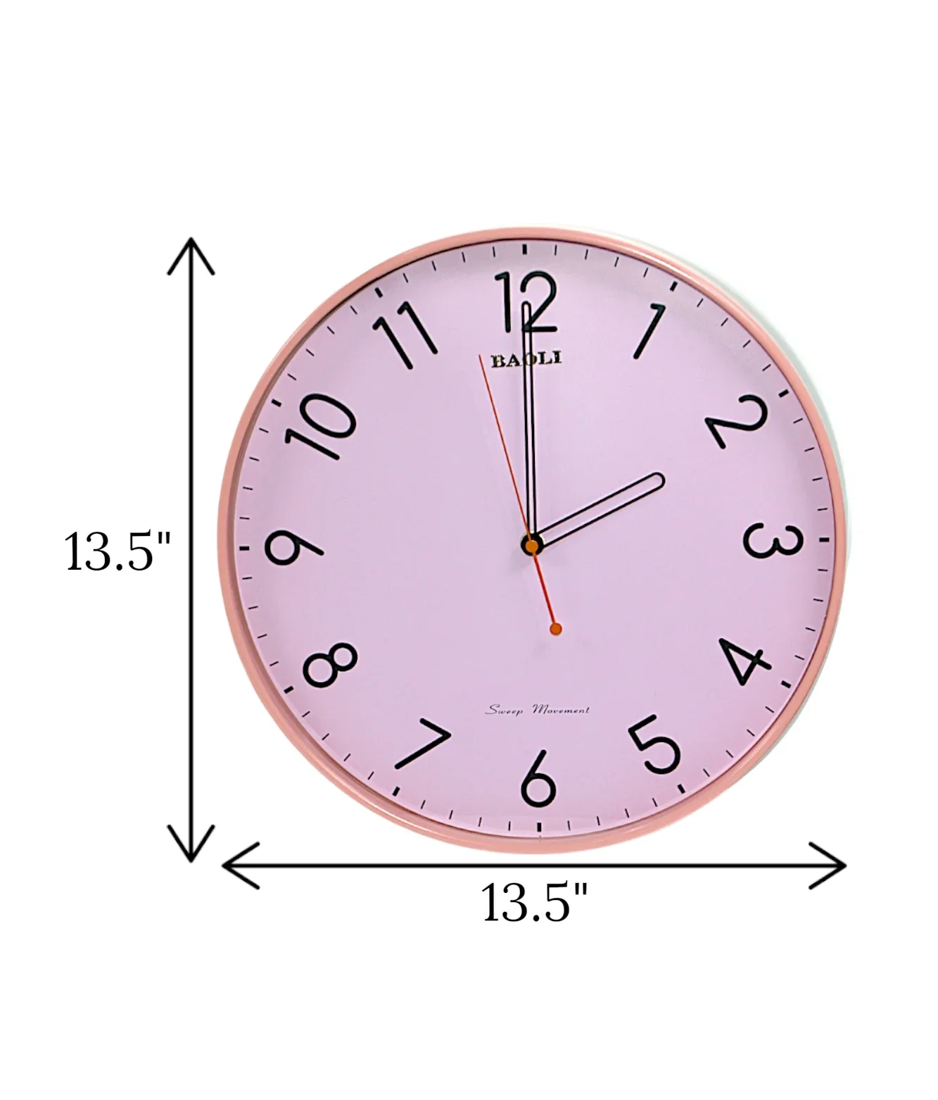 wall clock pink china (13.5x13.5) - Image 2