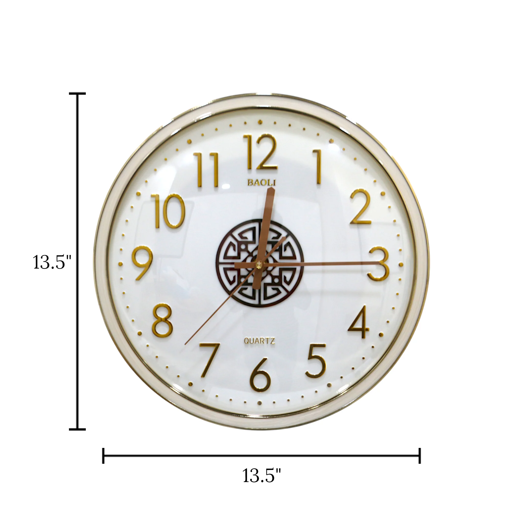 wall clock white 13.5''x13.5" china d709 - Image 2