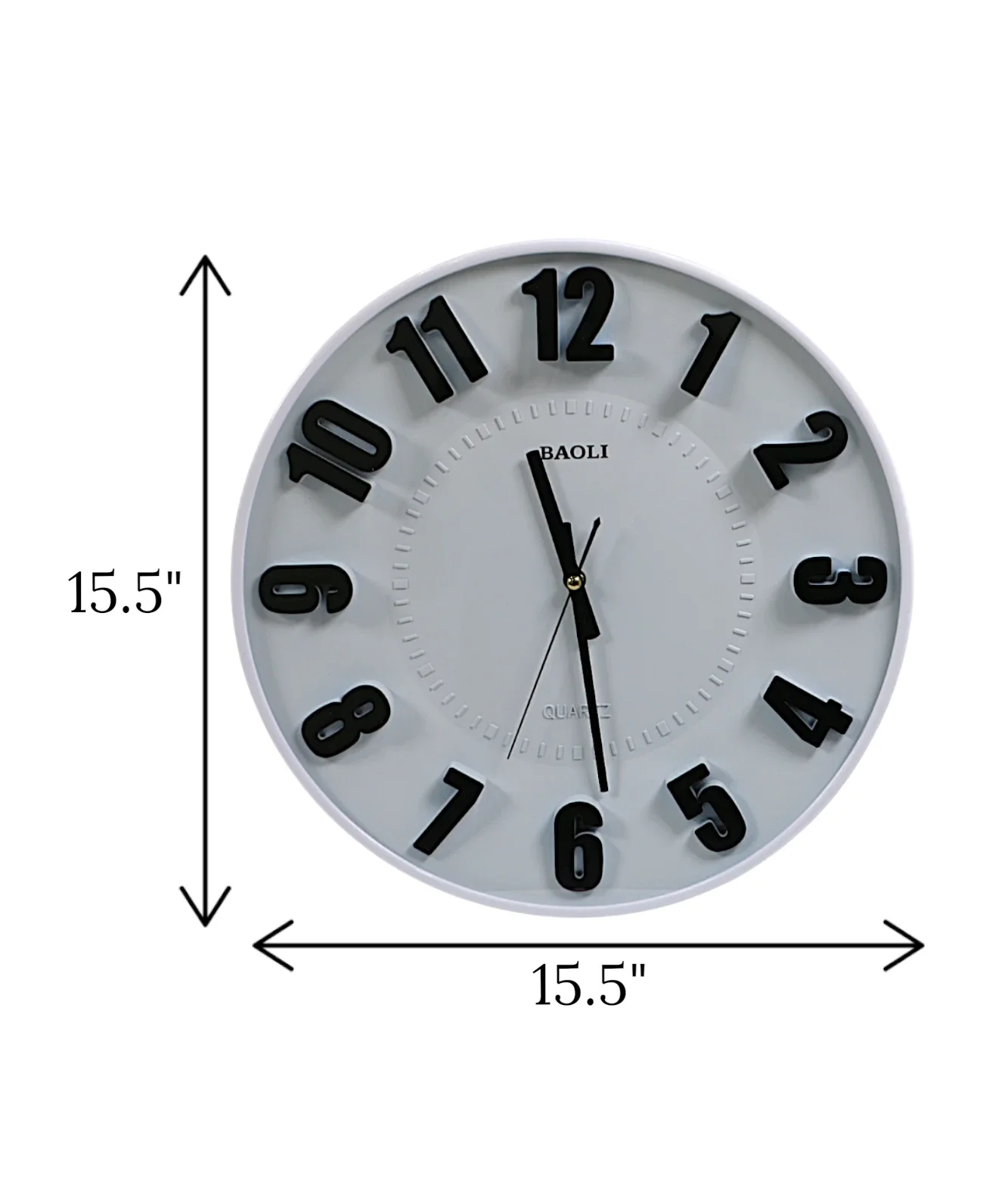 wall clock white china "15.5x15.5" - Image 2