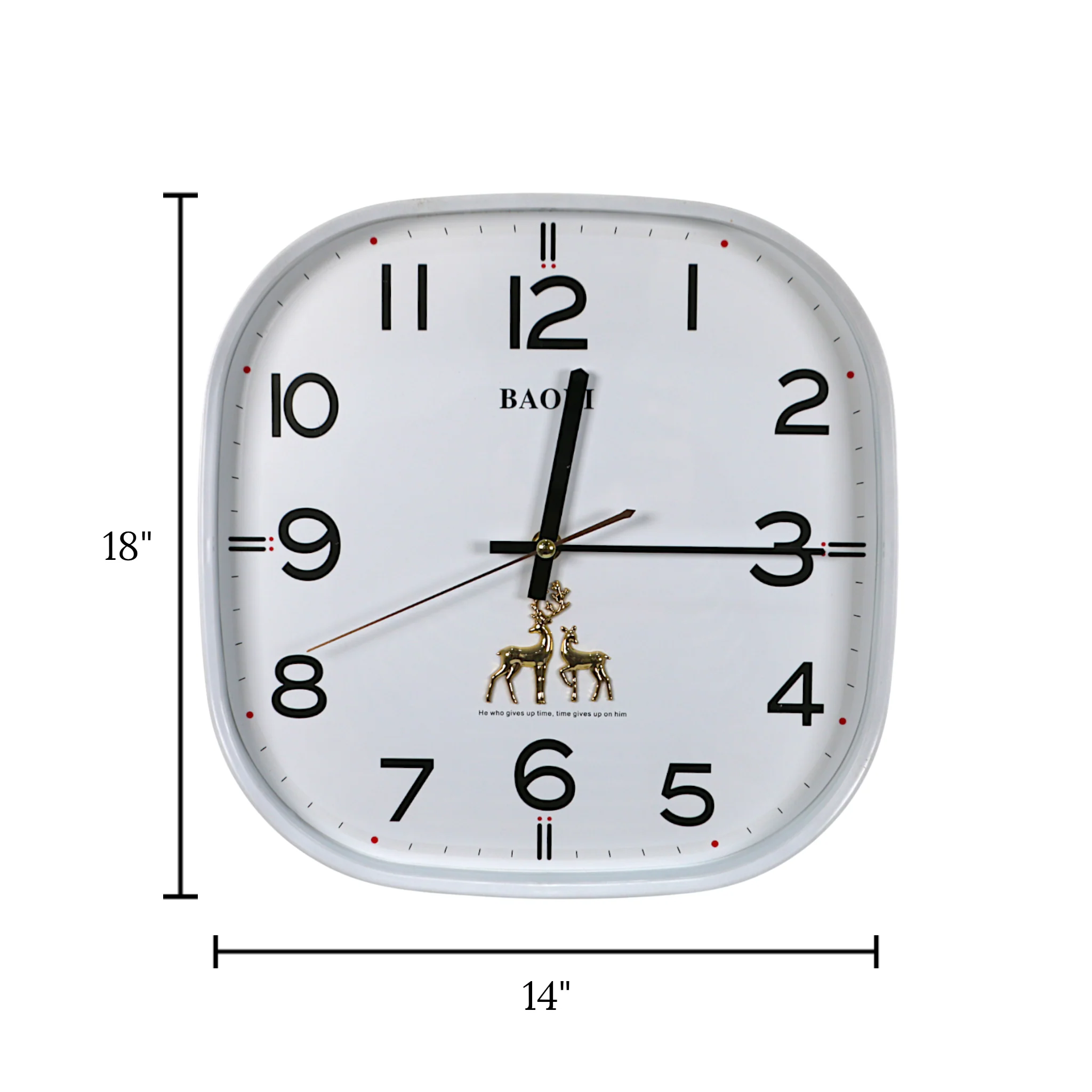 wall clock white square china 11.8"x11.8" - Image 2