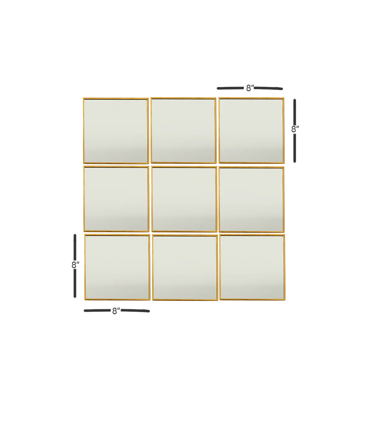 wall mirror 9 block godlen china(8"x8") - Image 2