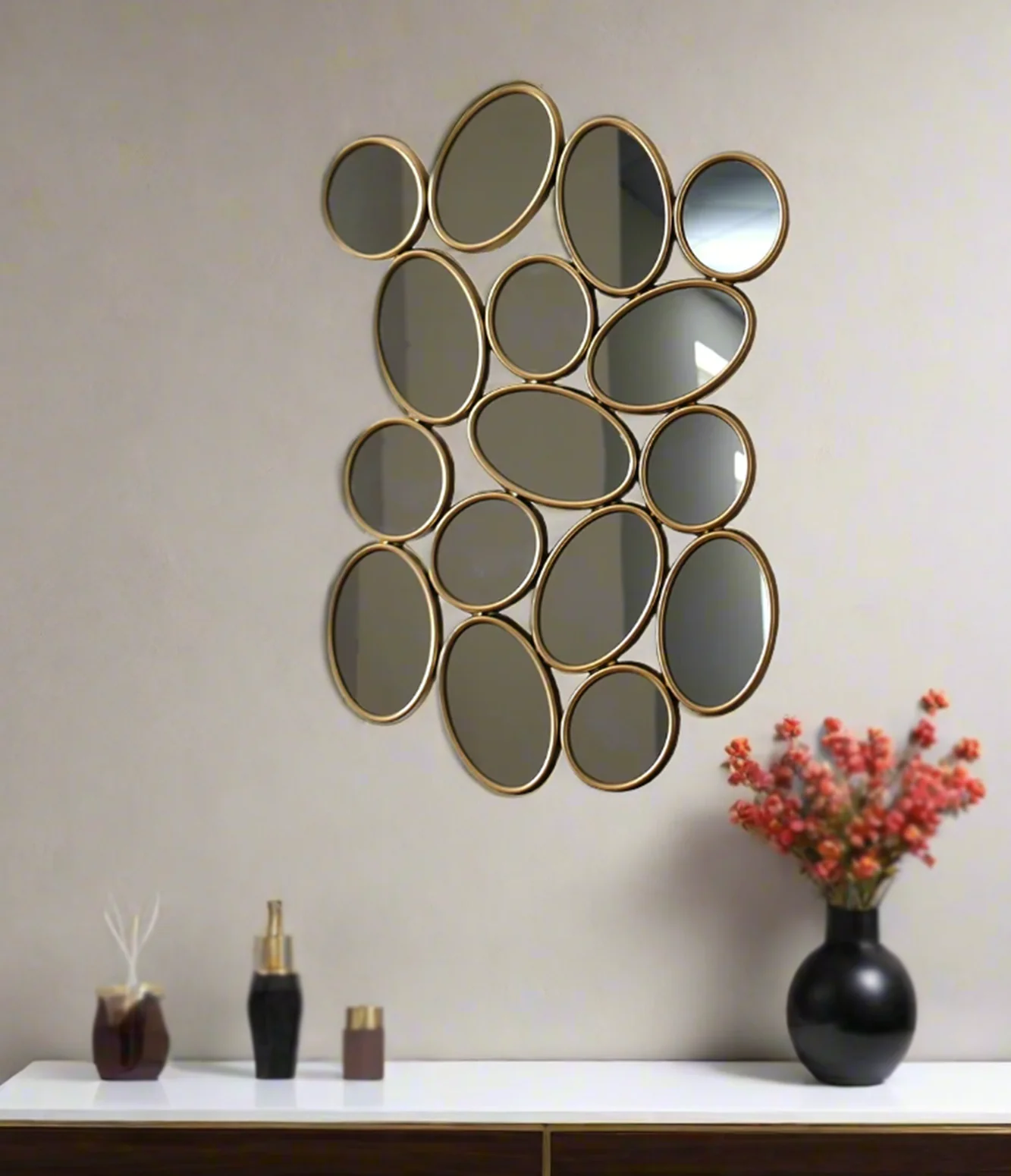 wall mirror golden china 6193