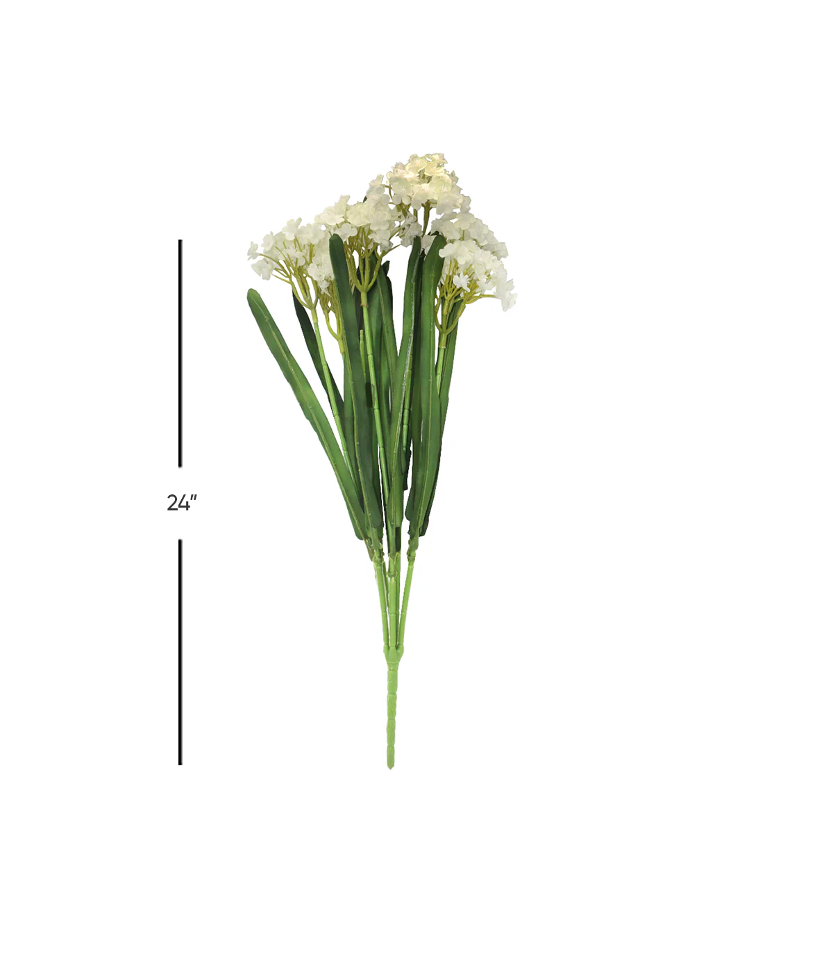 white flower with long leaves 24'' bunch china 876 - Image 2