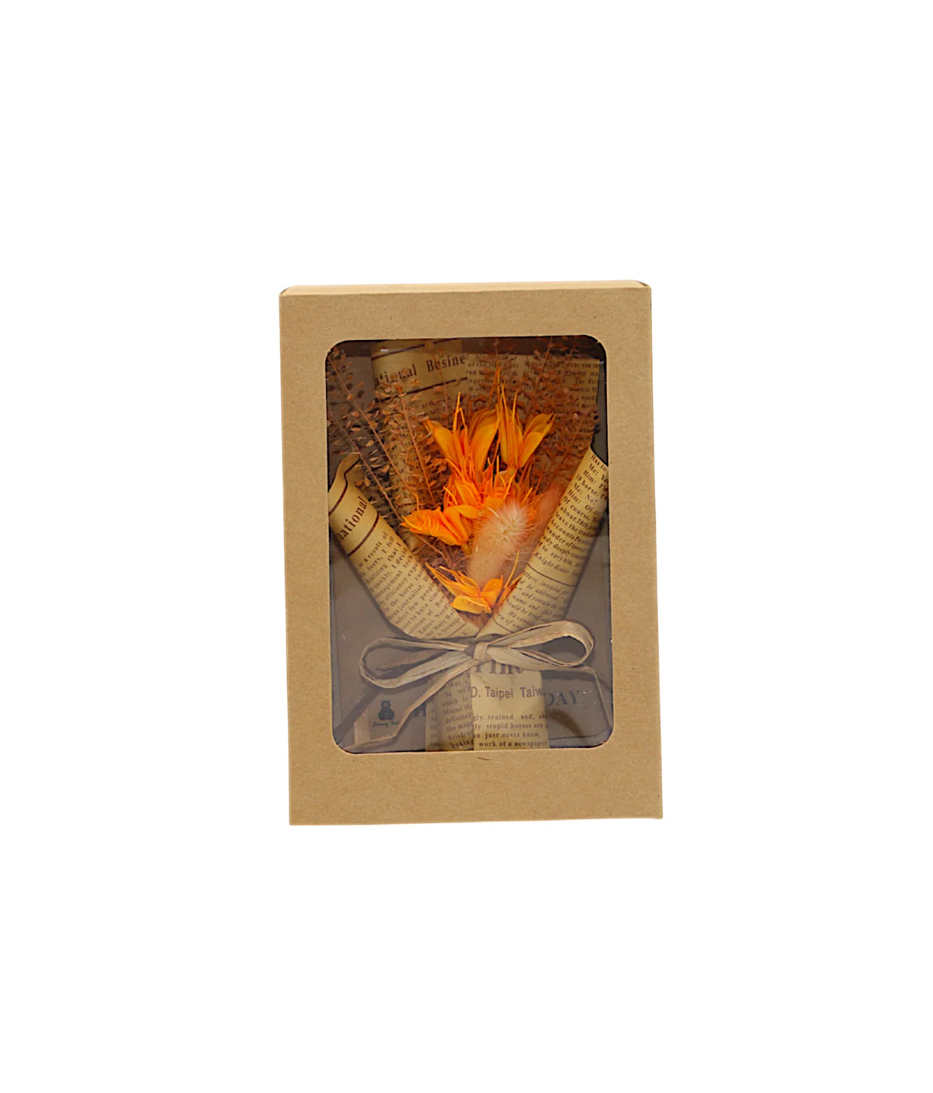 wish card with orange flower bouquet china (7.5"x5") - Image 2