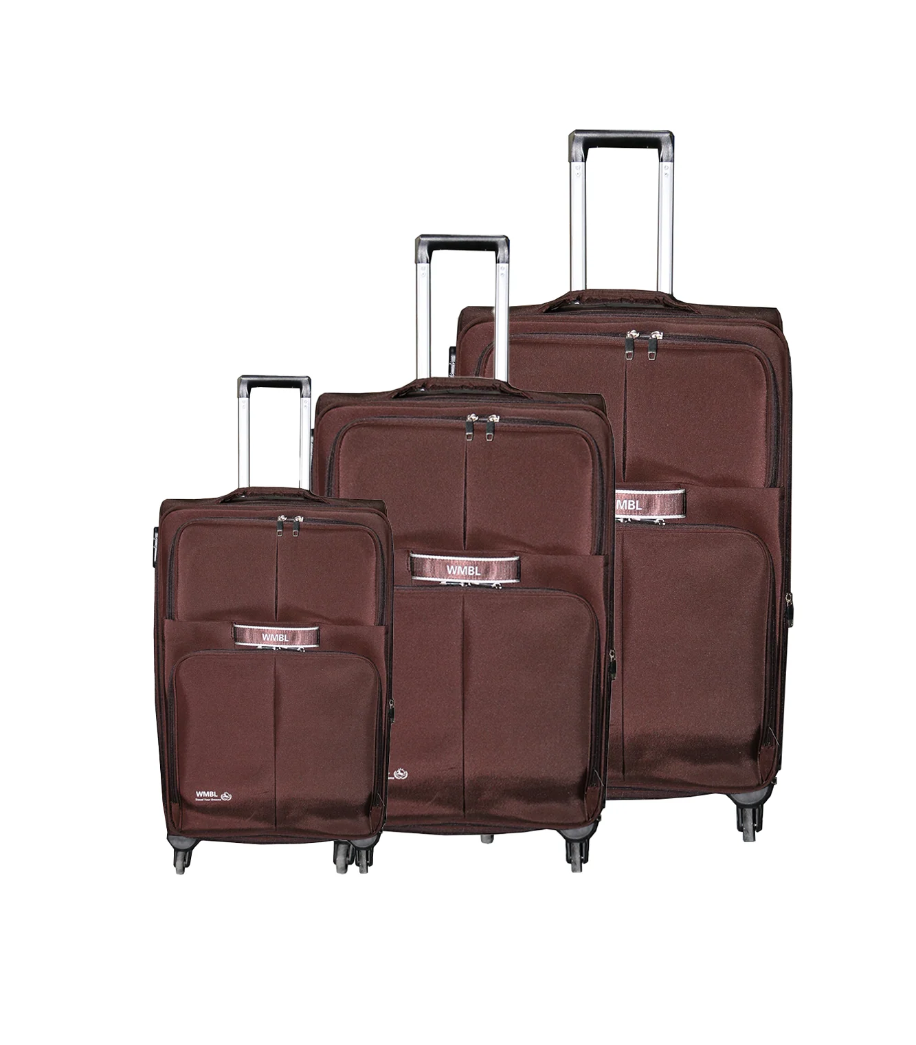 wmbl luggage trolley travel bag set china d083 - Image 3