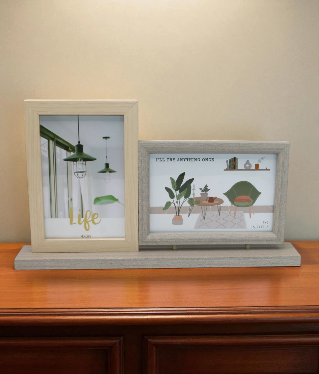 wood photo frame 2 in 1 multi china "7.5x12"
