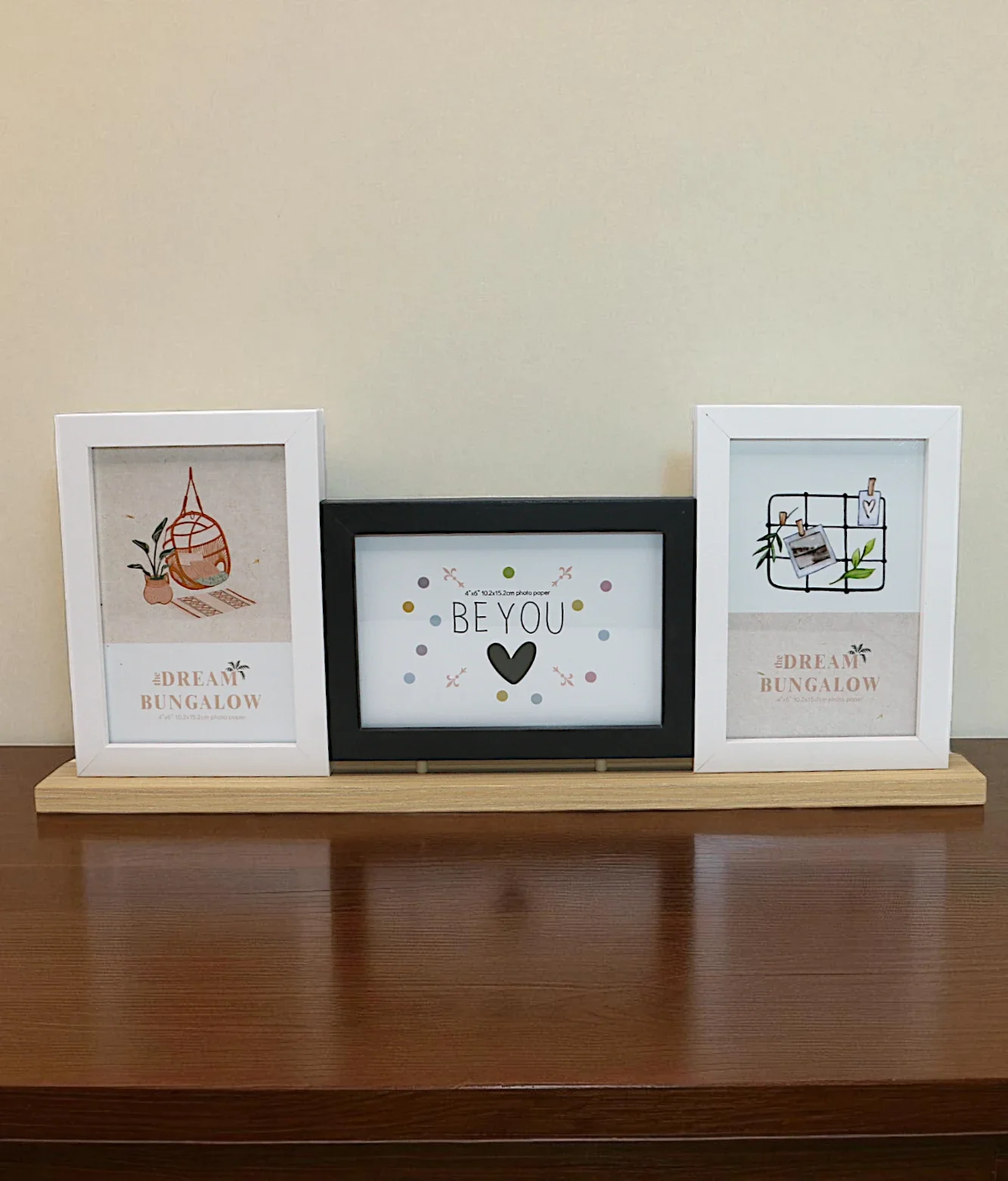wood photo frame 3 in 1 multi china "7.5x15"