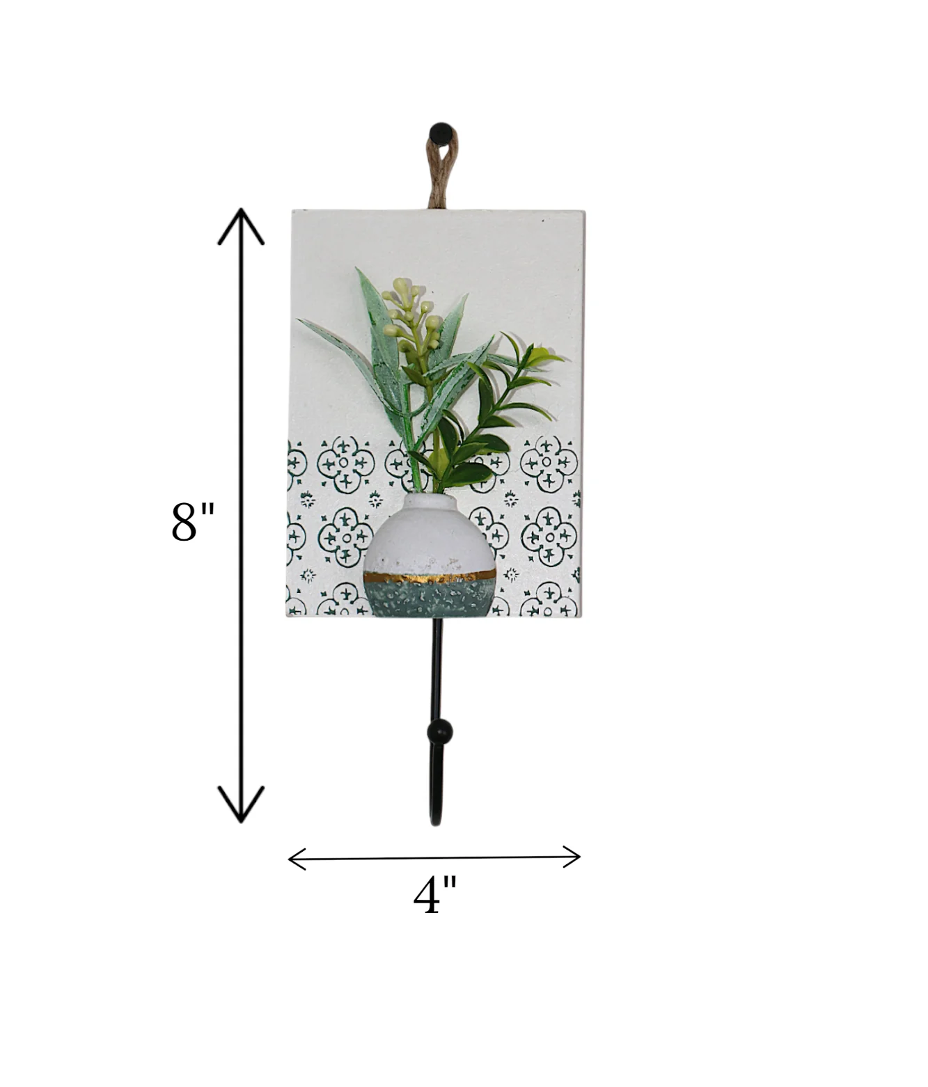 wooden wall hanging with pot china "8x4" - Image 2