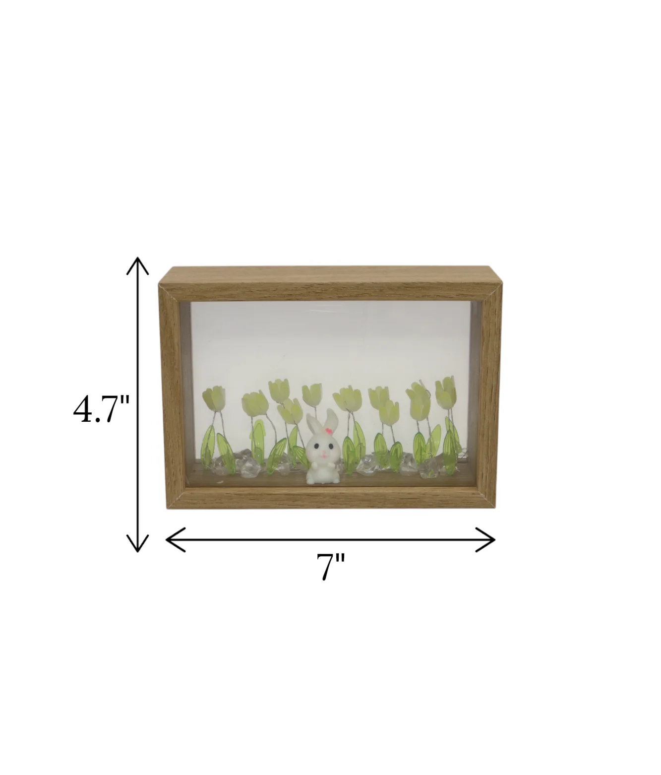 yellow tulip flower light with wood frame china "4.7x7" - Image 2